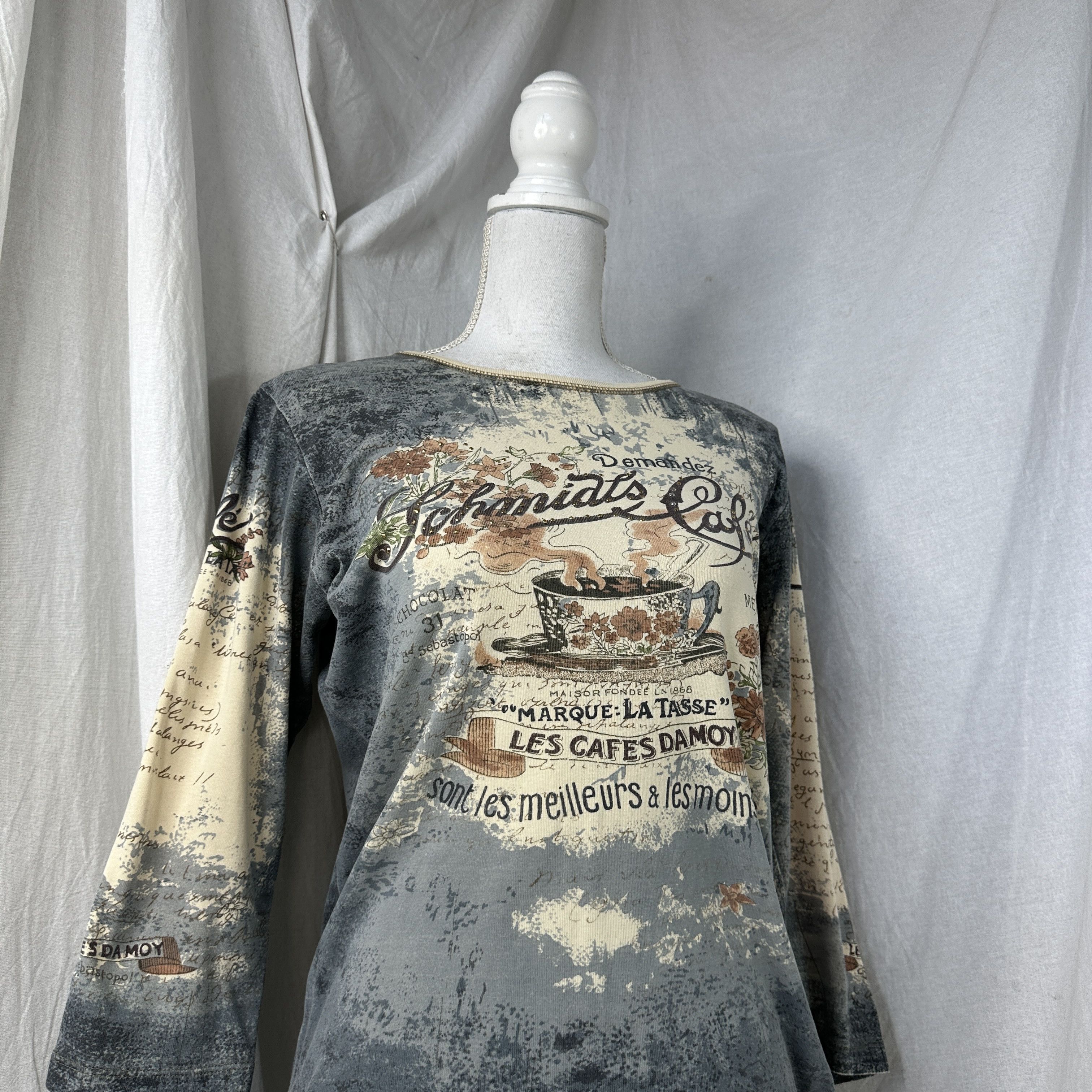 Vintage Vintage Casual Preppy Printed Summer Top 00s Size M / US 6-8 / IT 42-44 - 4 Thumbnail