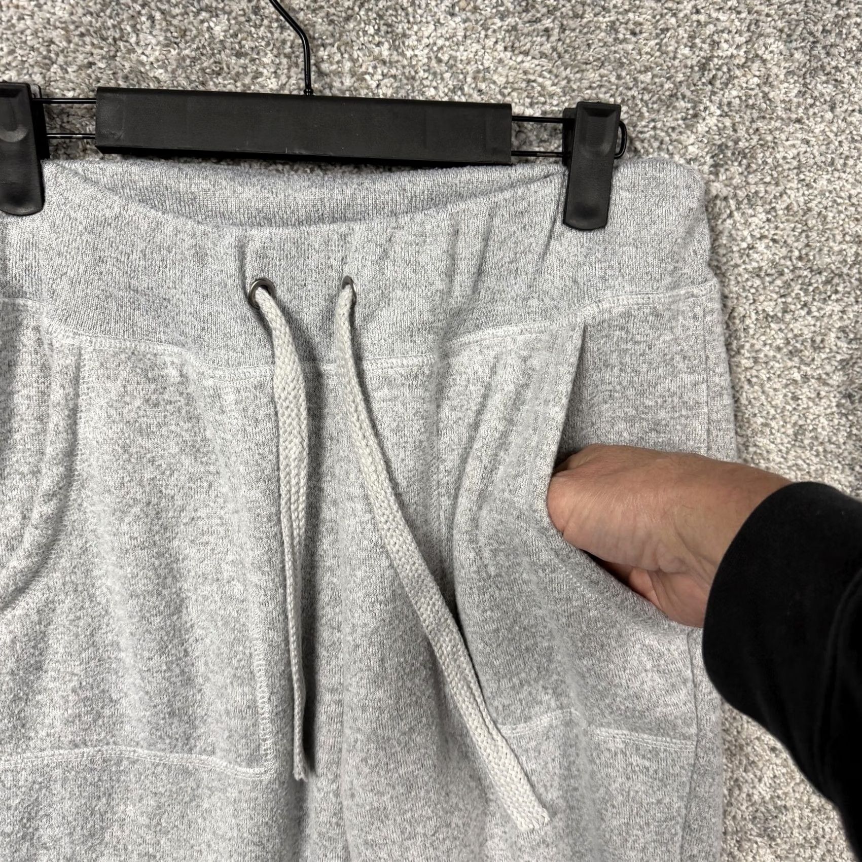 Avalanche Avalanche Sweatpants Mens M Gray Sherpa Fleece Joggers Winter Warm Elastic Waist Pockets Tapered Cuffed Inseam 28" Regular Size US 31 - 6 Thumbnail