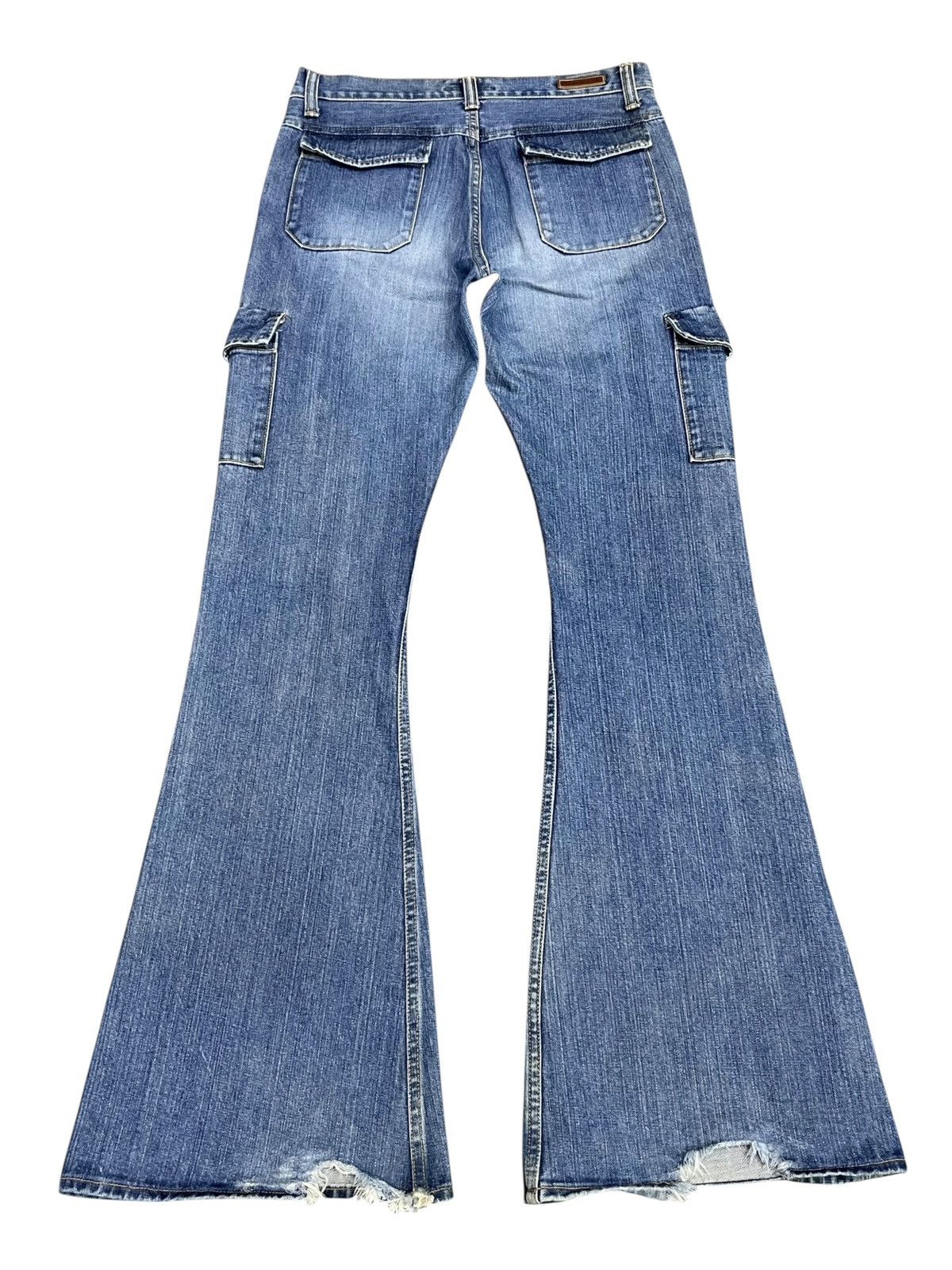 Big John UltraRare Vintage BIG JOHN Super Flare Hourglass Cargo Jeans Size 28" / US 6 / IT 42 - 2 Thumbnail