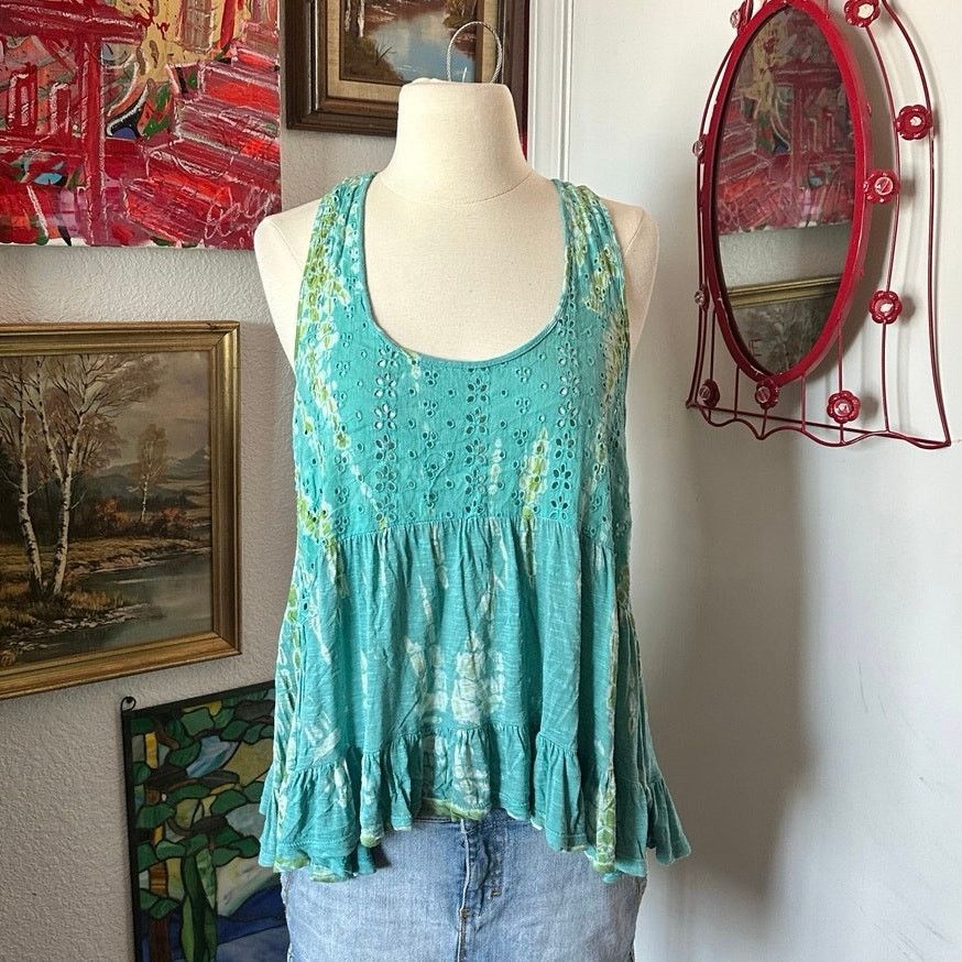American Rag american rag blue green tie dye tank top Size S / US 4 / IT 40 - 1 Thumbnail