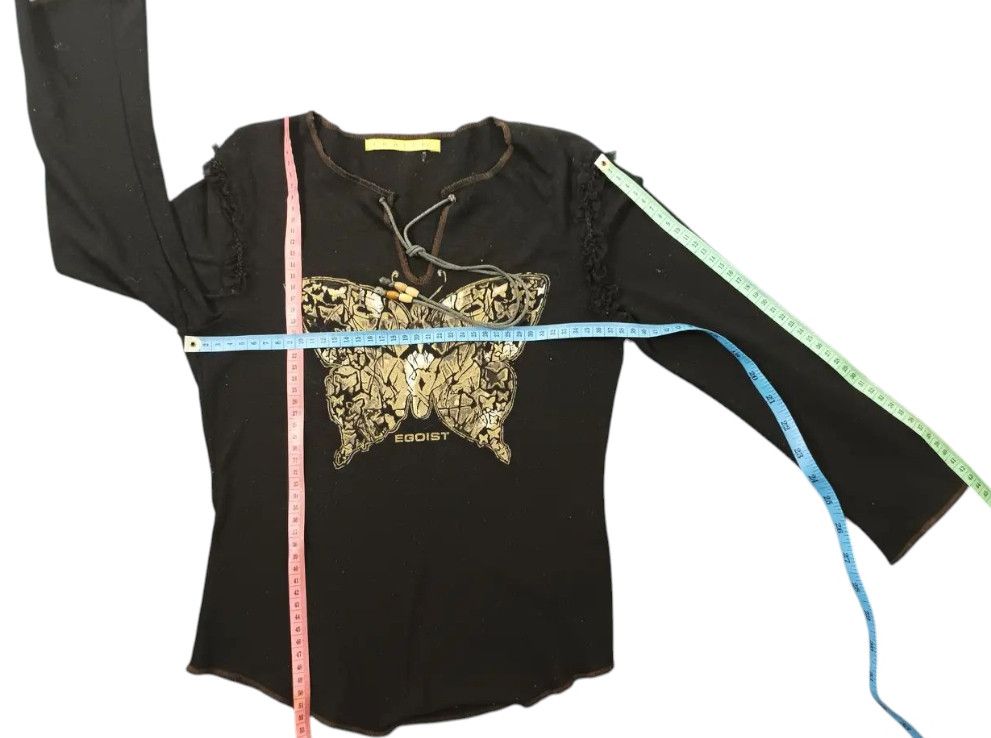 Beauty Beast × If Six Was Nine × Japanese Brand Black Egoist Gold Butterfly Print Long sleeve Size US M / EU 48-50 / 2 - 5 Thumbnail