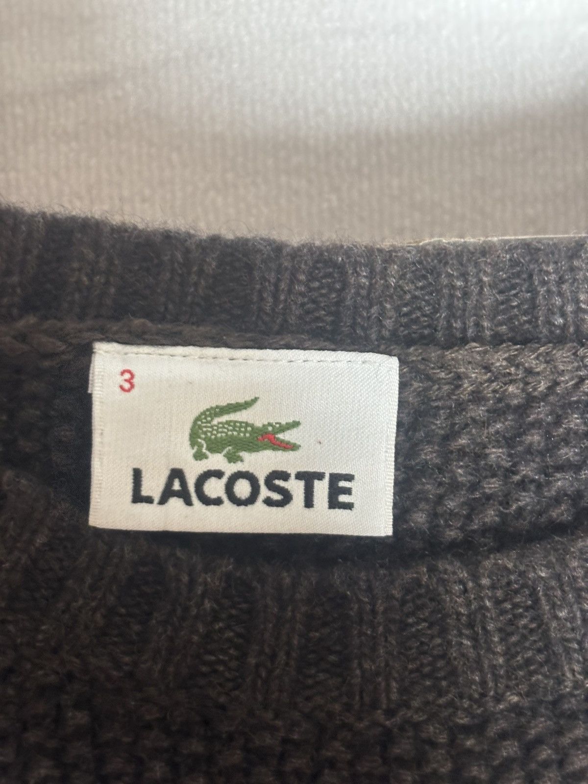 Lacoste Brown Lacoste sweatshirt size S with white polka dot pattern Size US S / EU 44-46 / 1 - 3 Thumbnail