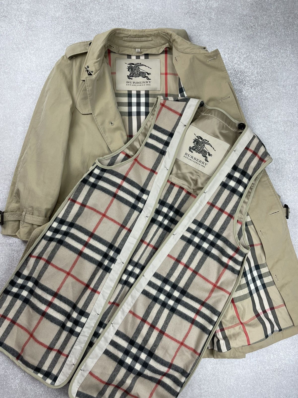 Nova Check Burberry Trench Coat Zip Out Lining Burberry Trench