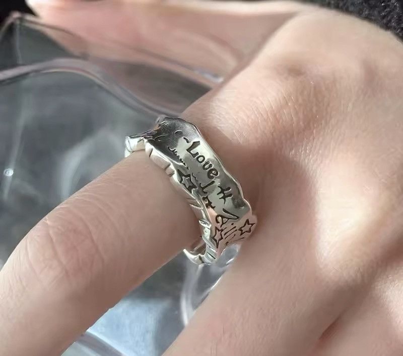 Jewelry × Vintage Retro old love star ring adjustable Size ONE SIZE - 1 Thumbnail