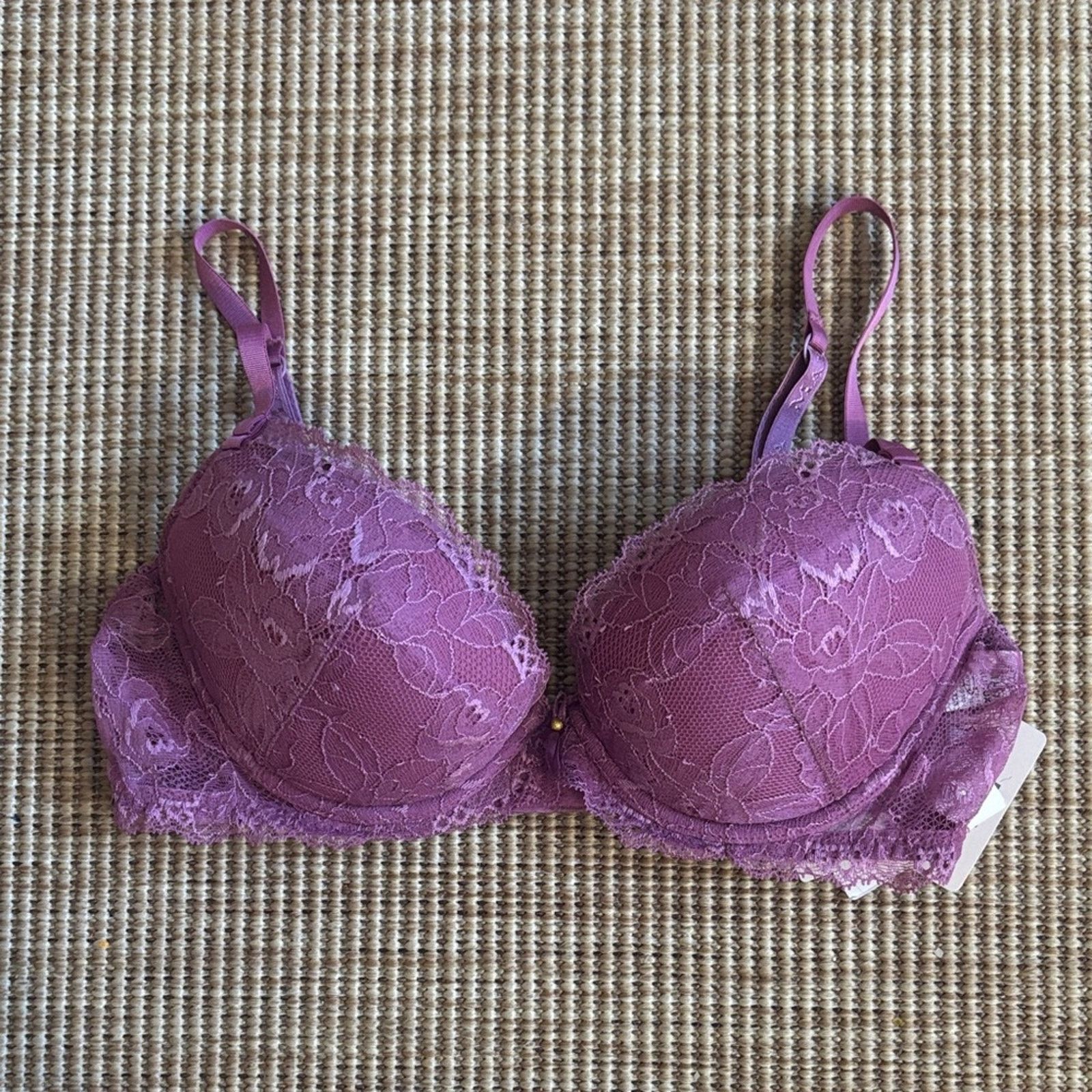 La Perla La Perla Lace Bra in Rich Purple Size 34C Size ONE SIZE - 1 Thumbnail