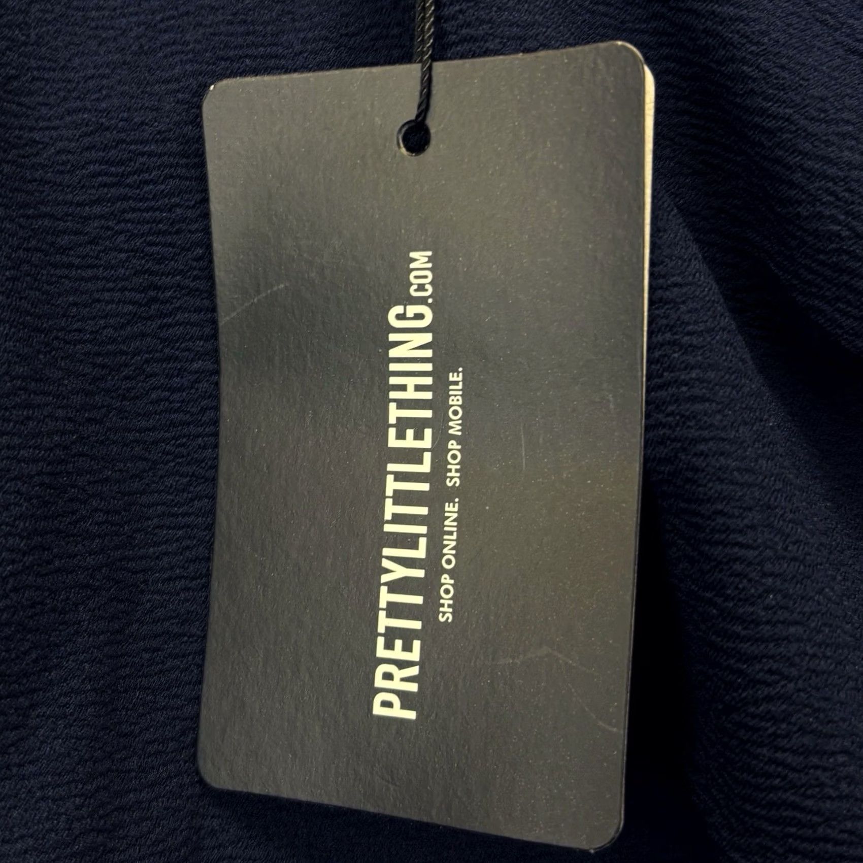 PrettyLittleThing Pretty Little Thing Dress UK 16 Navy Lauriell Wrap Front Crepe Midi New With Tag Size XXL / US 16-18 / IT 52-54 - 5 Thumbnail