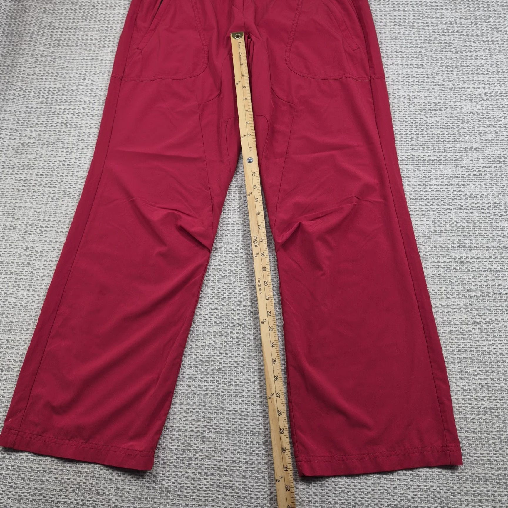 Vintage Paskho Pants Mens Large Red Track Athletic Travel Stretch Zip Pocket Pockets Size US 33 - 6 Thumbnail