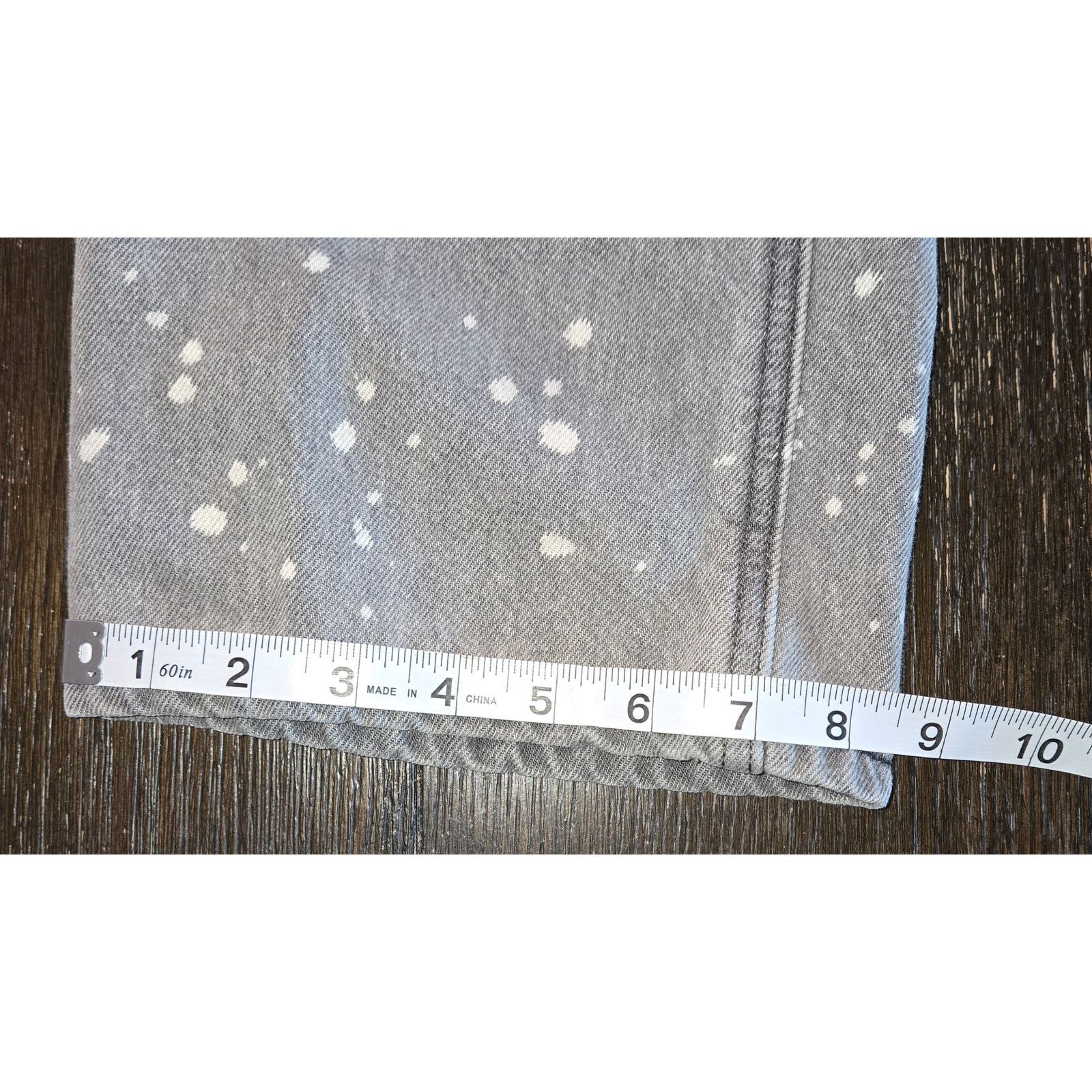 Levi's Levis Jeans 31 Low Pro Straight Leg Gray Splatter Hem Size 31" - 10 Thumbnail