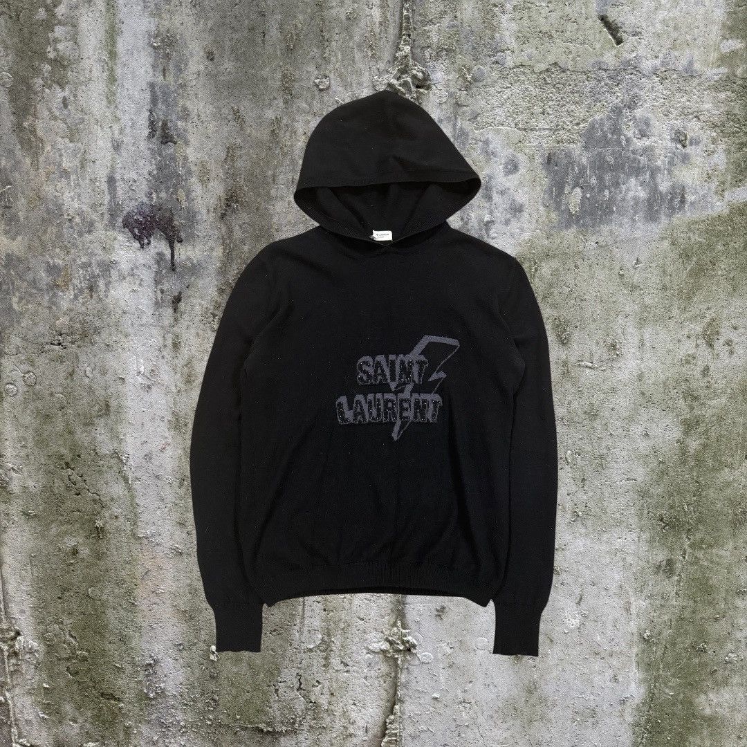 Saint Laurent Paris Saint Laurent Cashmere Lightning Hoodie Size US M / EU 48-50 / 2 - 1 Thumbnail