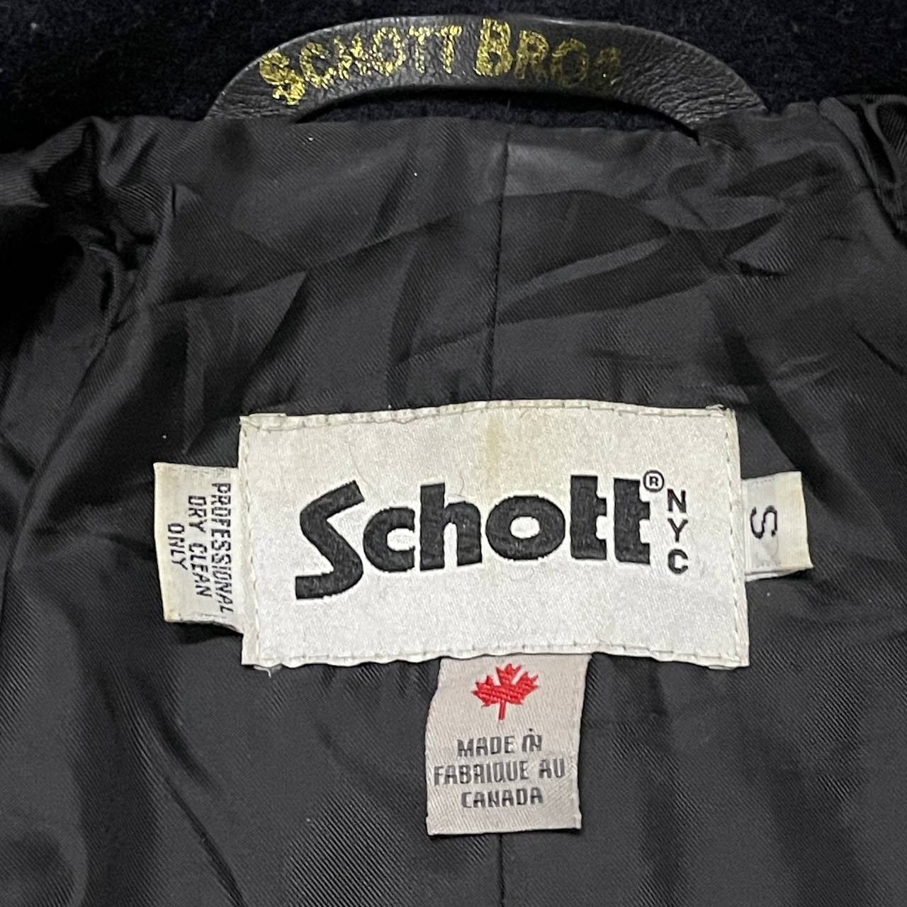 Schott Vintage Schott Bross NYC Wool Coat Double Breasted Size US S / EU 44-46 / 1 - 9 Thumbnail