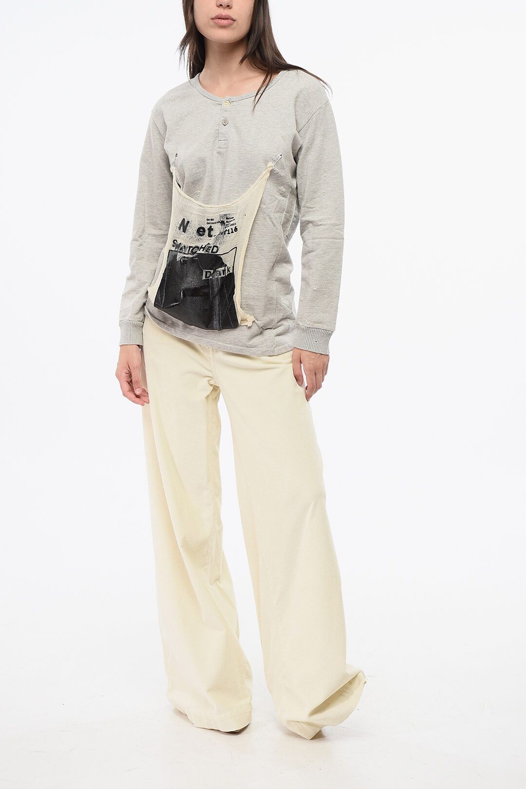 Maison Margiela og1mm0825 Buttons Crewneck Sweatshirt in Grey Size L / US 10 / IT 46 - 4 Thumbnail