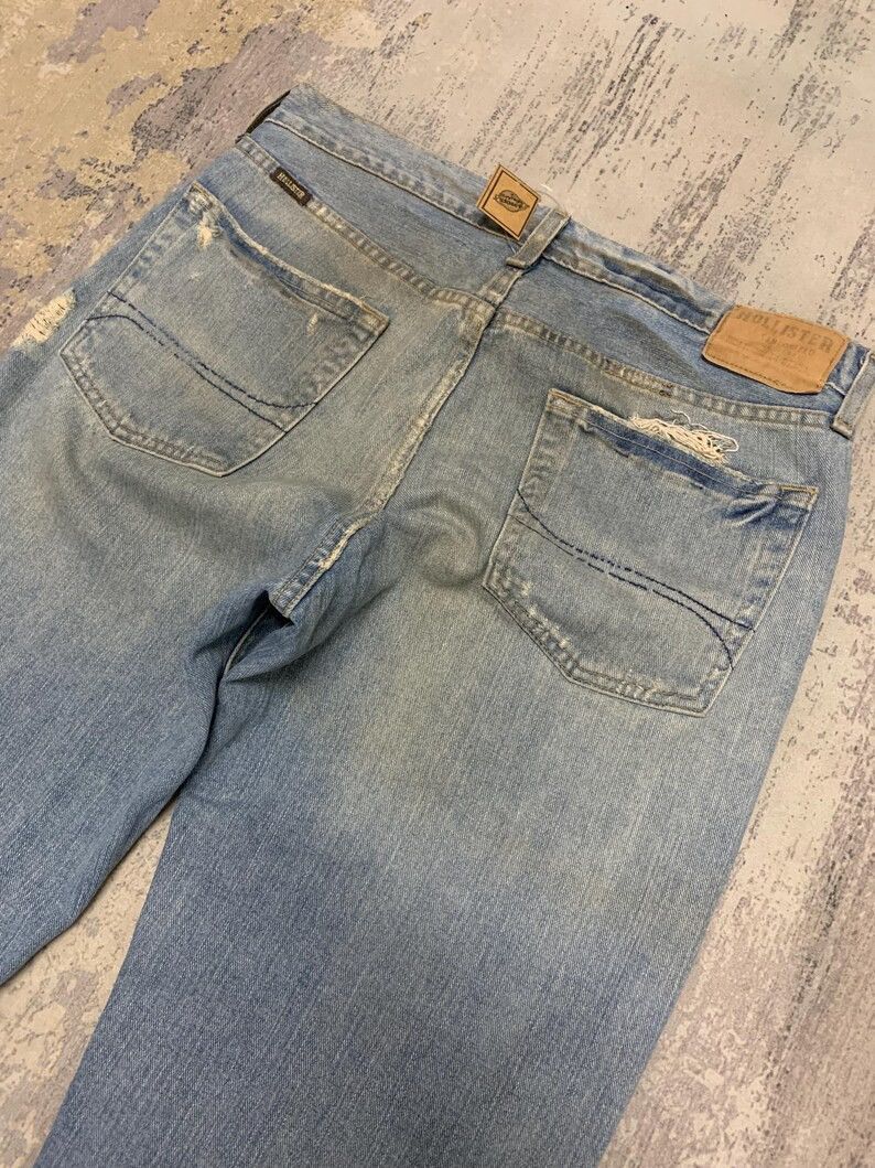 Hollister Mud Wash Hollister Distressed Boot Cut Y2K Jeans W34x32 Size US 34 / EU 50 - 6 Thumbnail