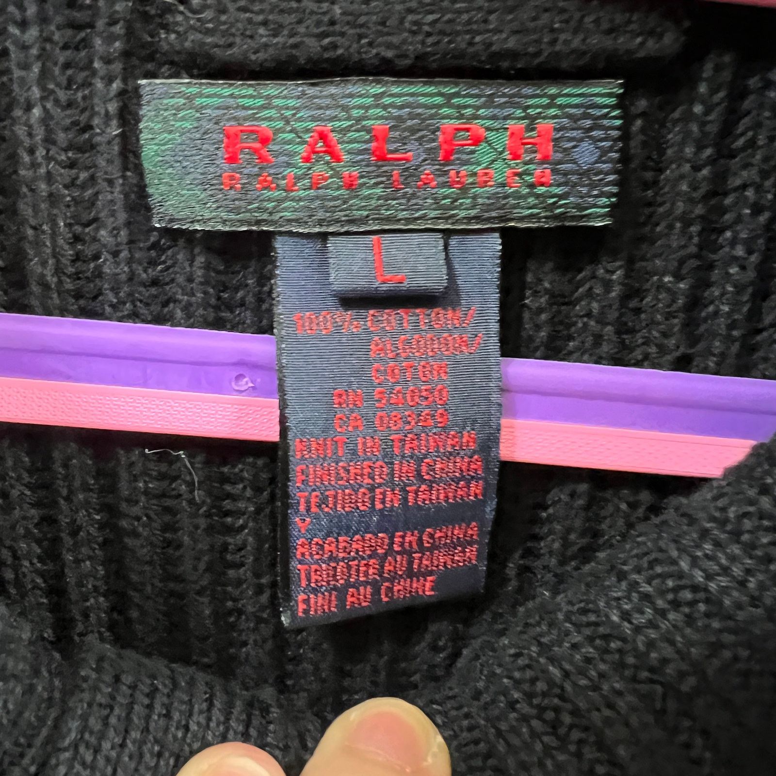 Ralph Lauren Ralph Lauren 100% Cotton Black Size L Knit Ribbed Size L / US 10 / IT 46 - 4 Thumbnail