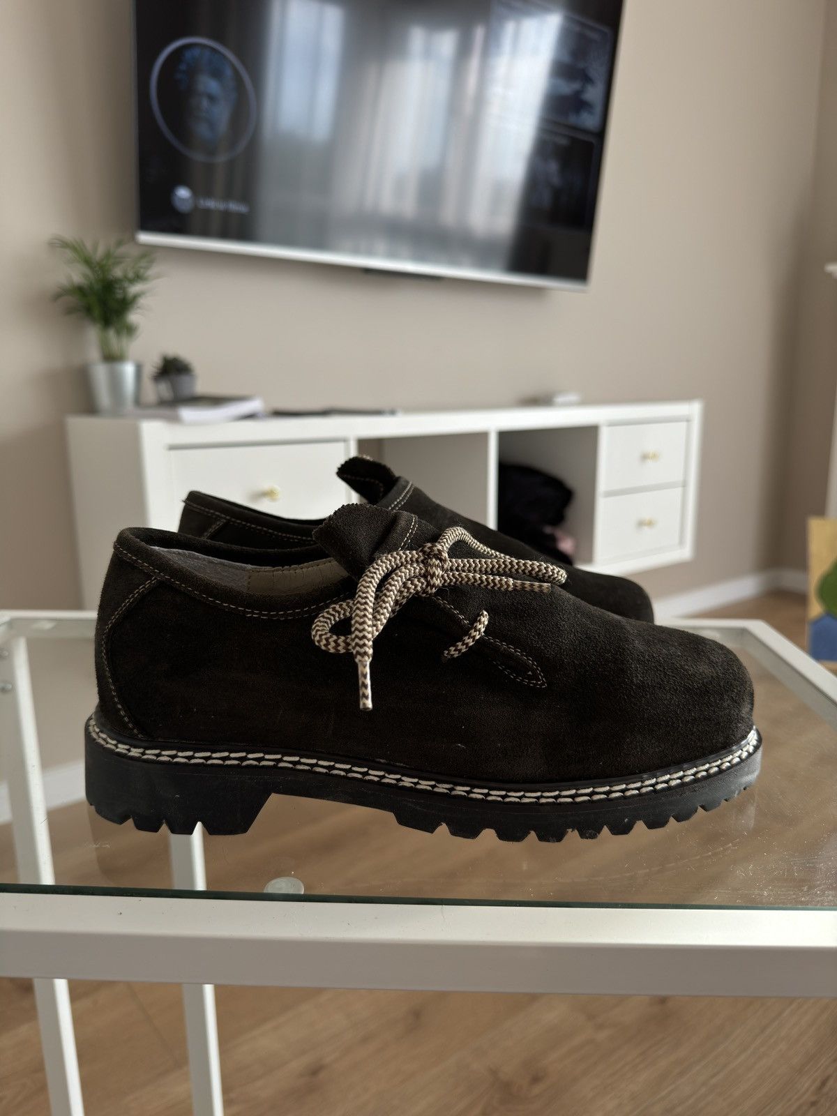 Genuine Leather × Vintage Vintage Almsach cynthia suede classic brown leather Size US 8 / EU 41 - 4 Thumbnail
