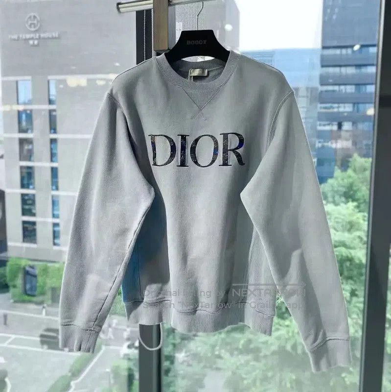 Dior Women's Light Blue Cotton Sweatshirt .