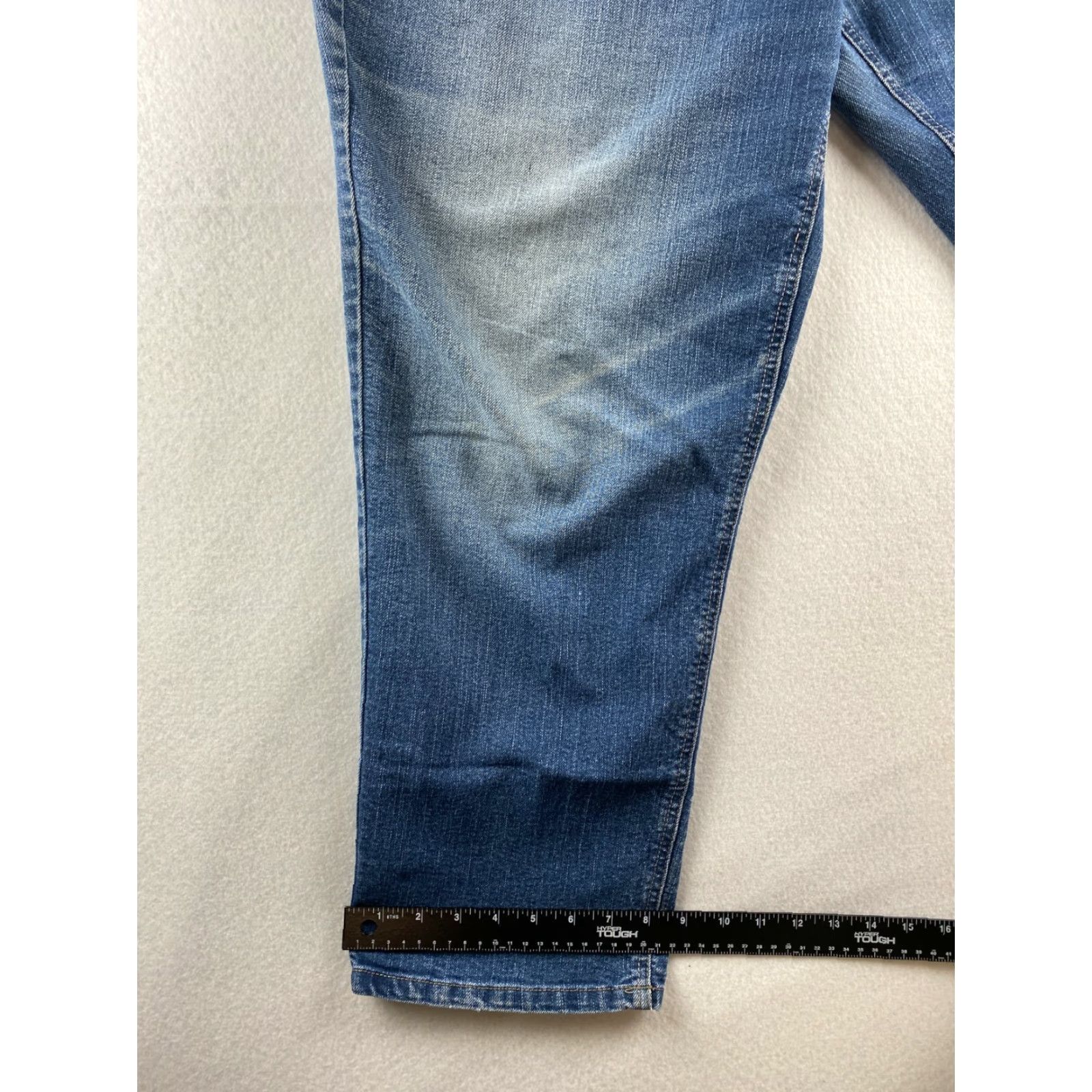 Vintage JMS Just My Size Jeans Womens 22W Blue Capri Denim Short Stretch Classic Fit Shirt? Size 40" / US 18 - 6 Thumbnail