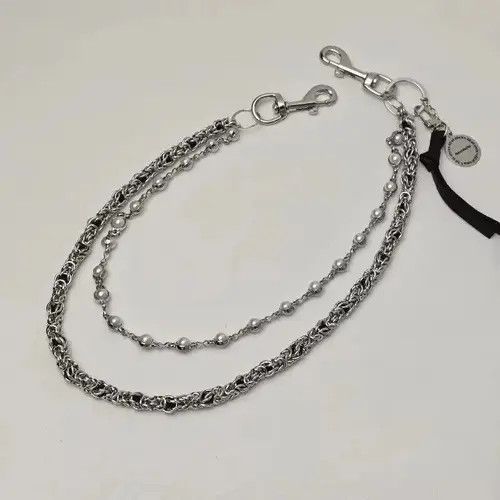 Japanese Brand 2 Layer Natural Echo Pearled Wallet Chain Size ONE SIZE - 6 Thumbnail