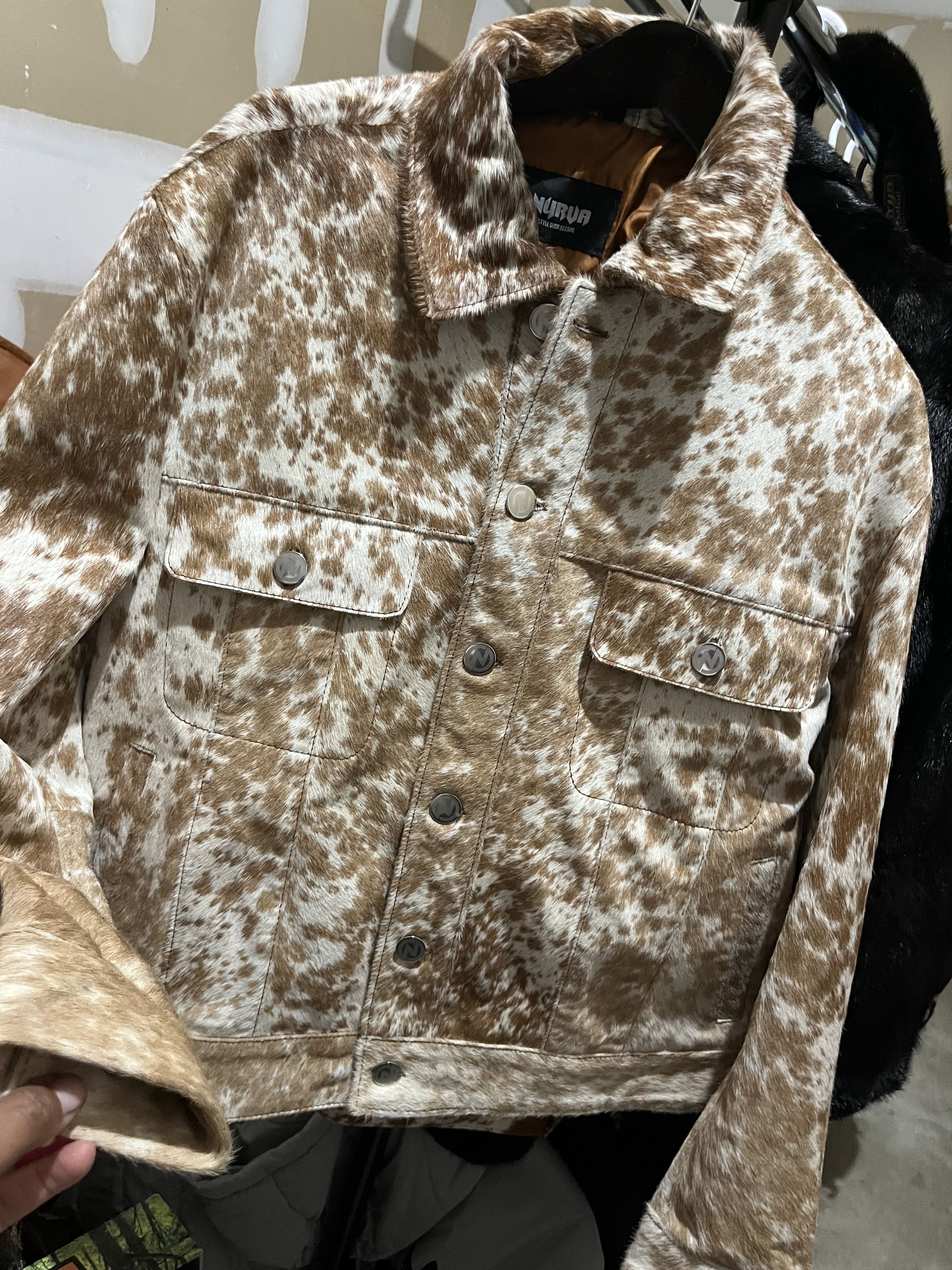 NYRVA NYRVA Rawhide Button Up Trucker/Tan/White jacket Size US M / EU 48-50 / 2 - 4 Thumbnail