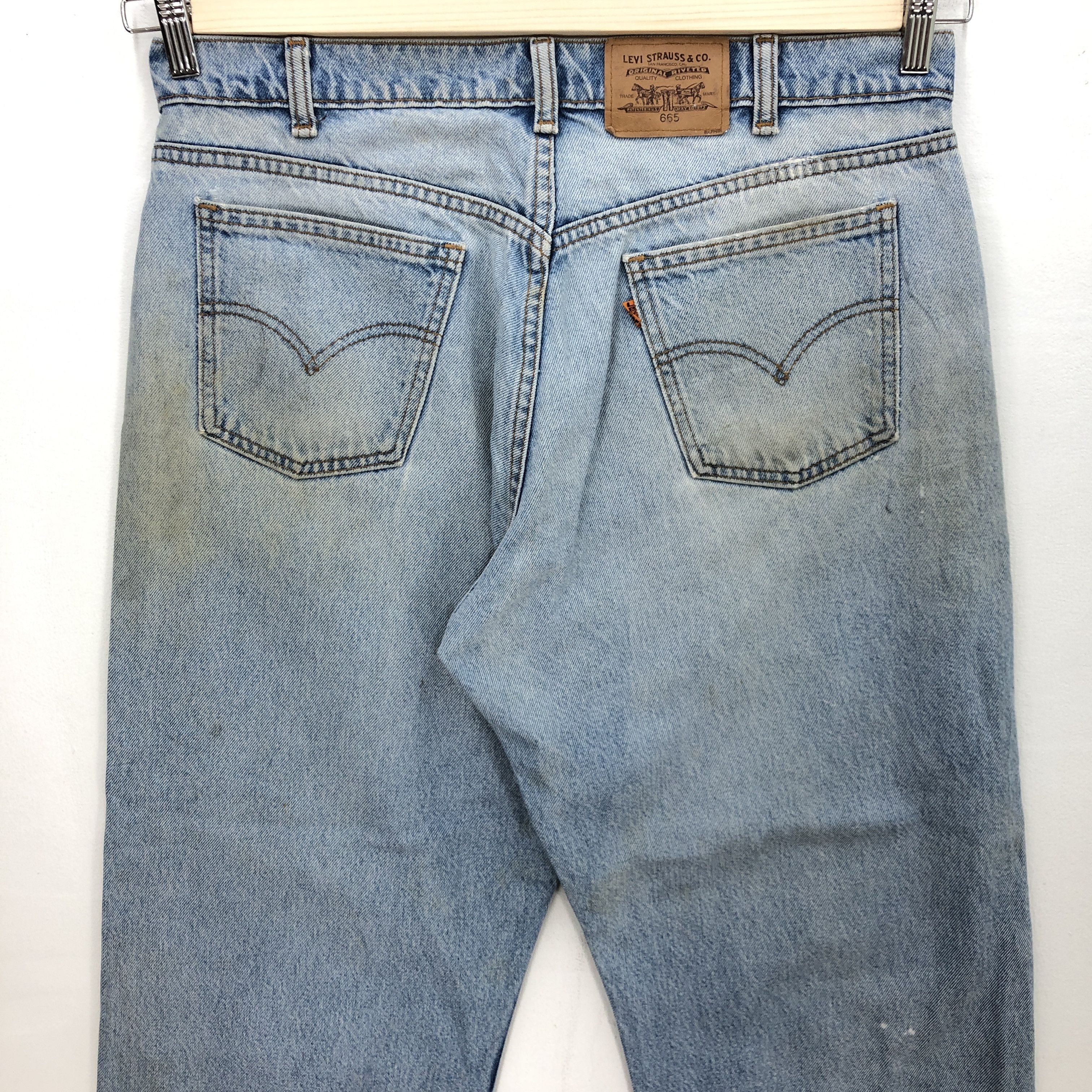 Levi's Vintage Levis Light Wash Jeans Orange Tab Levi's 665 Denim Size US 34 / EU 50 - 4 Thumbnail