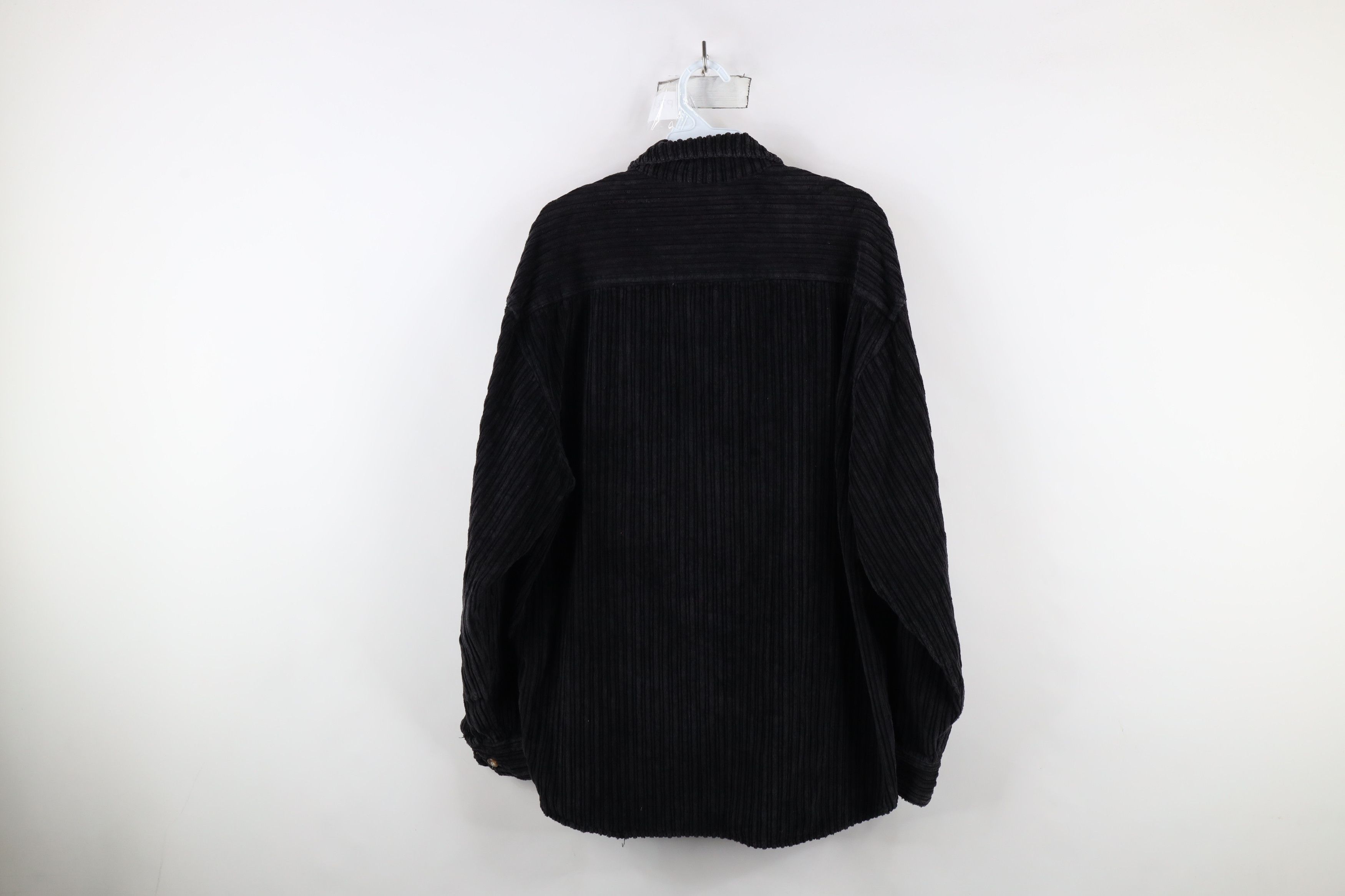 Vintage Vintage 90s Streetwear Full Zip Shirt Jacket Shacket Black Size US L / EU 52-54 / 3 - 10 Thumbnail