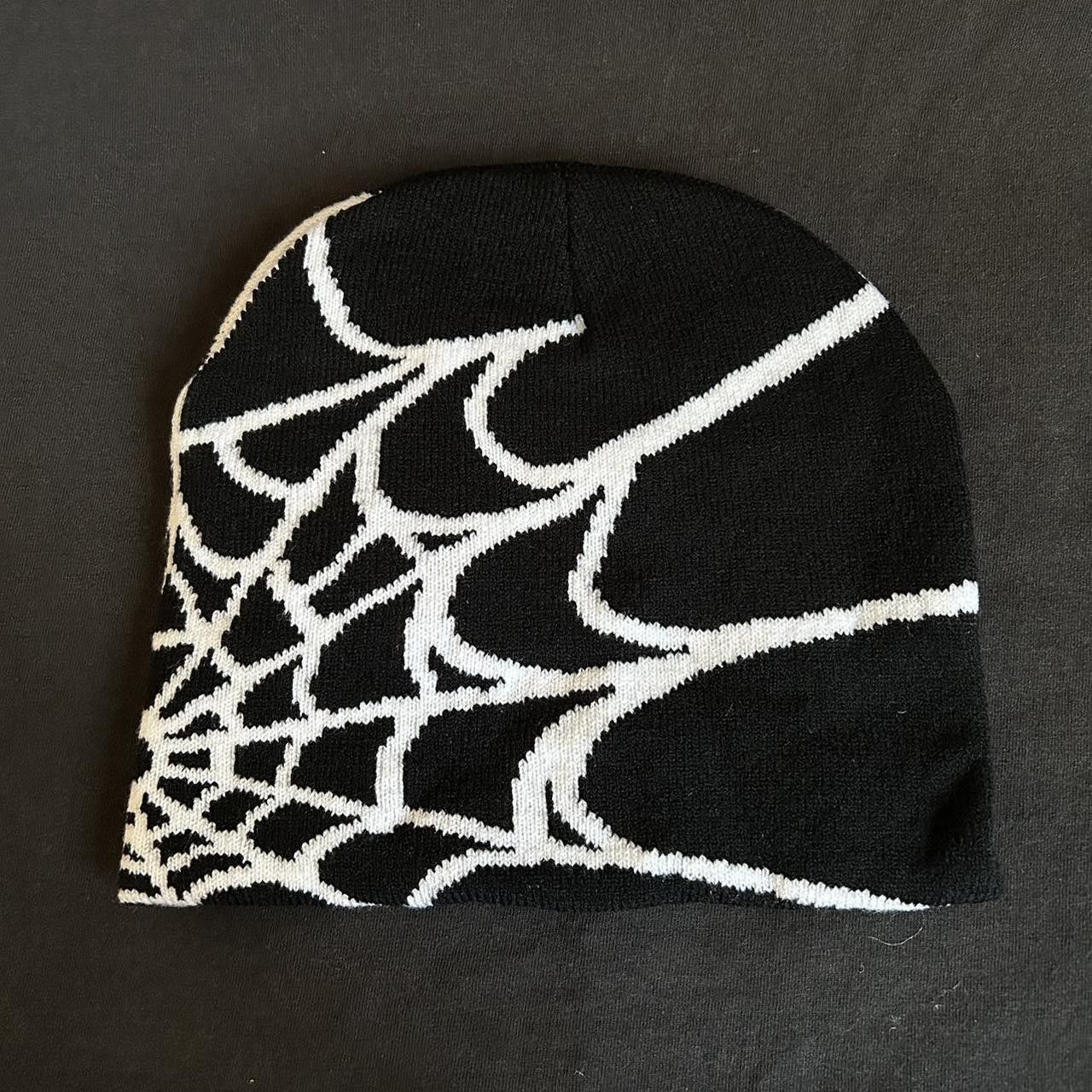 Vintage Y2K 2000s Style Spider Web All Over Print Skater Beanie Size ONE SIZE - 1 Thumbnail