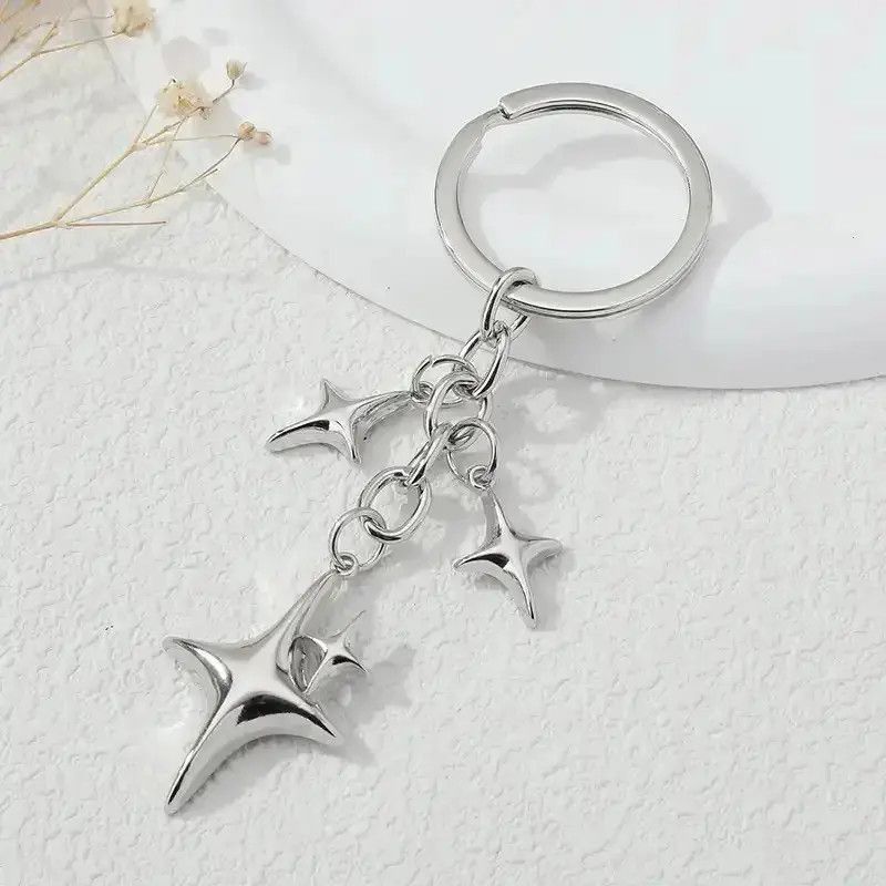 Jewelry 4 Point Star Keychain Size ONE SIZE - 2 Thumbnail