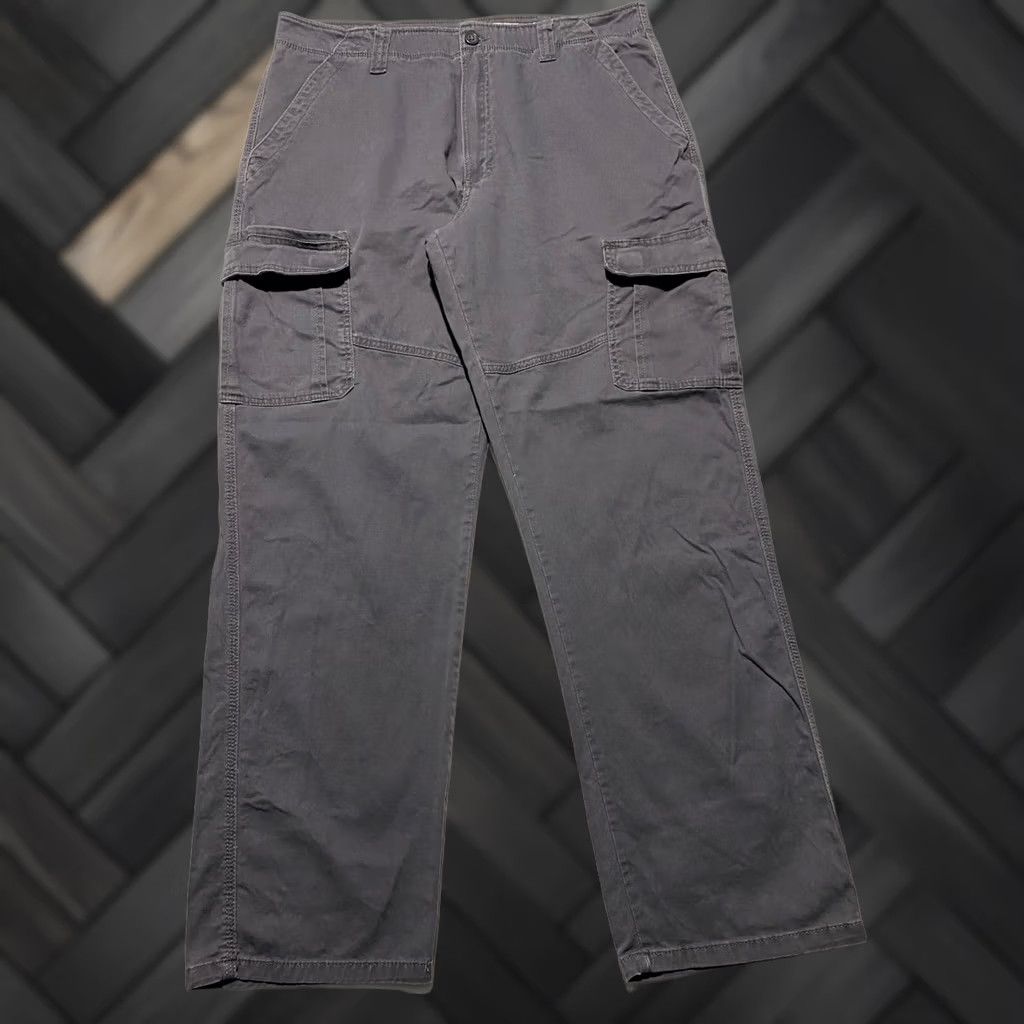 Wrangler Wrangler Cargo Pants Gray Cotton Blend 36x32 Mens Relaxed Fit Workwear Casual Pants Size US 36 / EU 52 - 1 Thumbnail