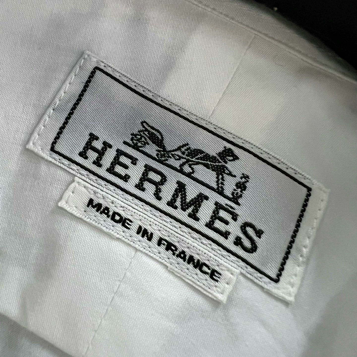 Hermes Hermes White Spliced Ruffled Shirt Size US XXS / EU 40 - 4 Thumbnail