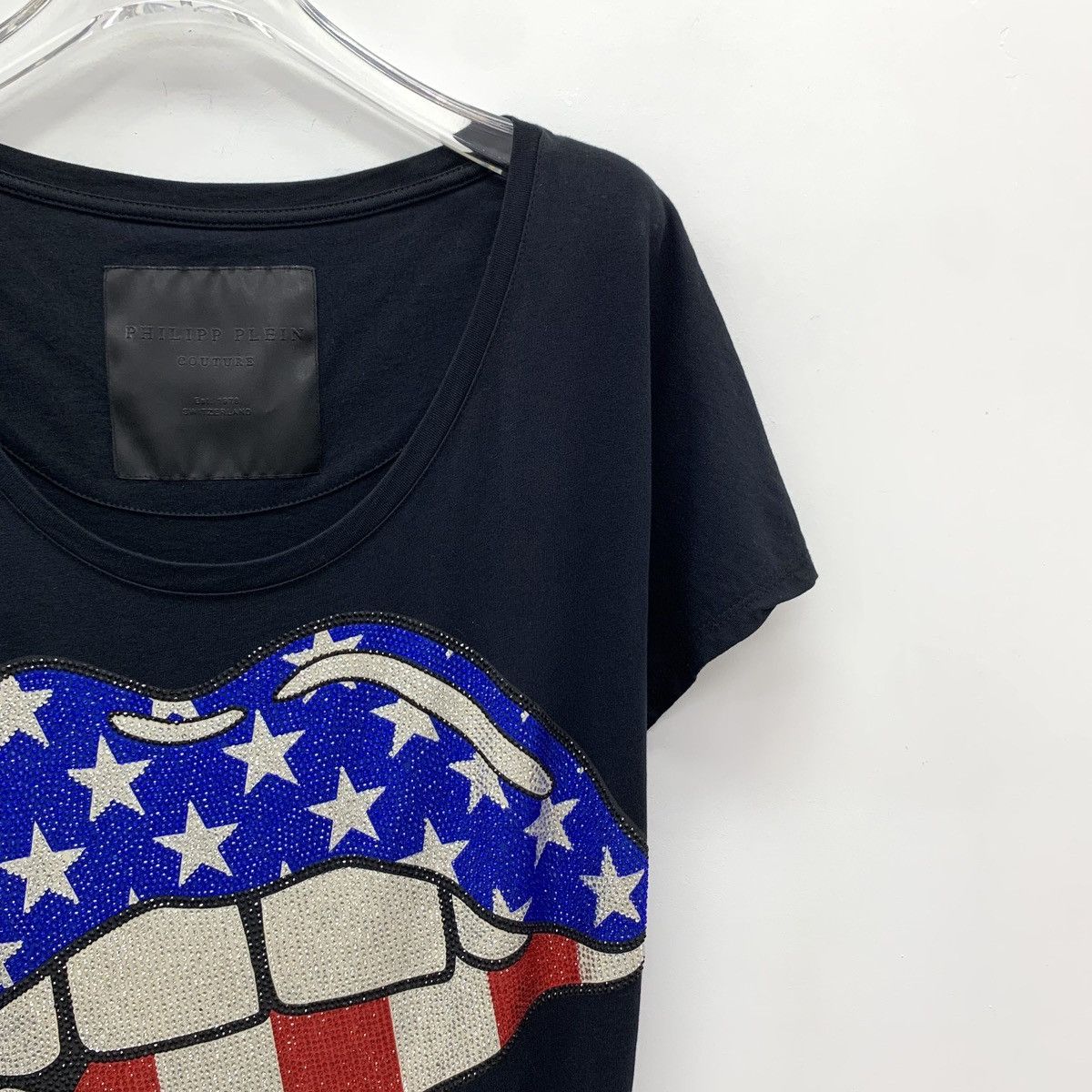 Philipp Plein Philipp Plein Lips Letter Studded Short Sleeve T-Shirt K26WX Size US M / EU 48-50 / 2 - 3 Thumbnail