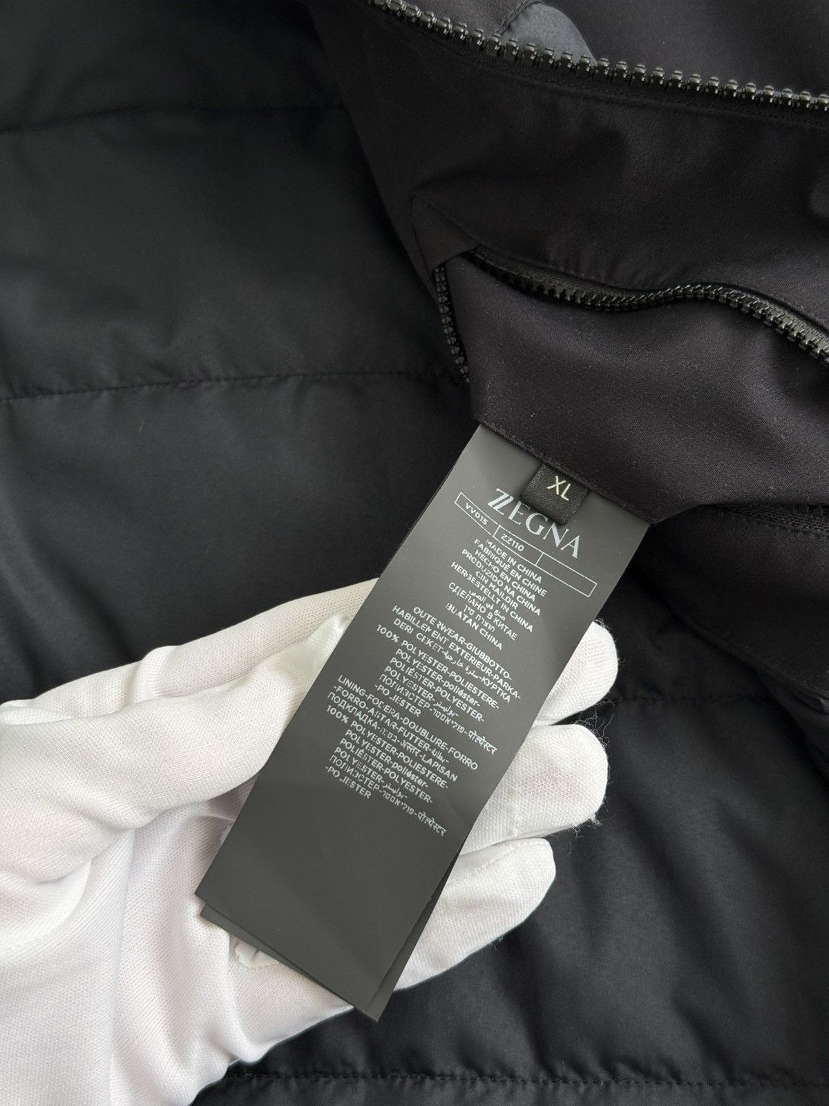 Ermenegildo Zegna ZEGNA Quilted Bomber Jacket Dark Navy Full Zip XL Size US XL / EU 56 / 4 - 12 Thumbnail