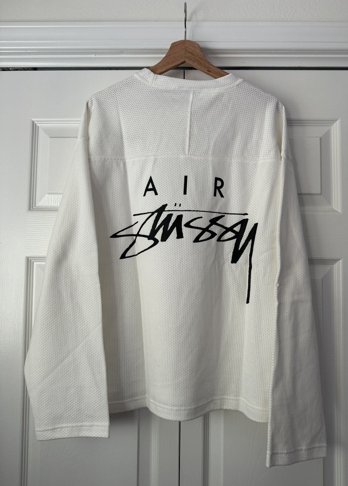 Nike × Stussy Stussy X Nike L/S Mesh White Jersey | Grailed