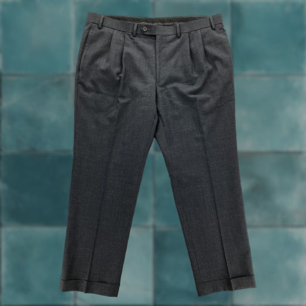 Ralph Lauren Lauren Ralph Lauren Pants Mens 40x30 Gray Wool Pleated Cuffed Total Comfort Shirt? Size US 40 / EU 56 - 1 Thumbnail