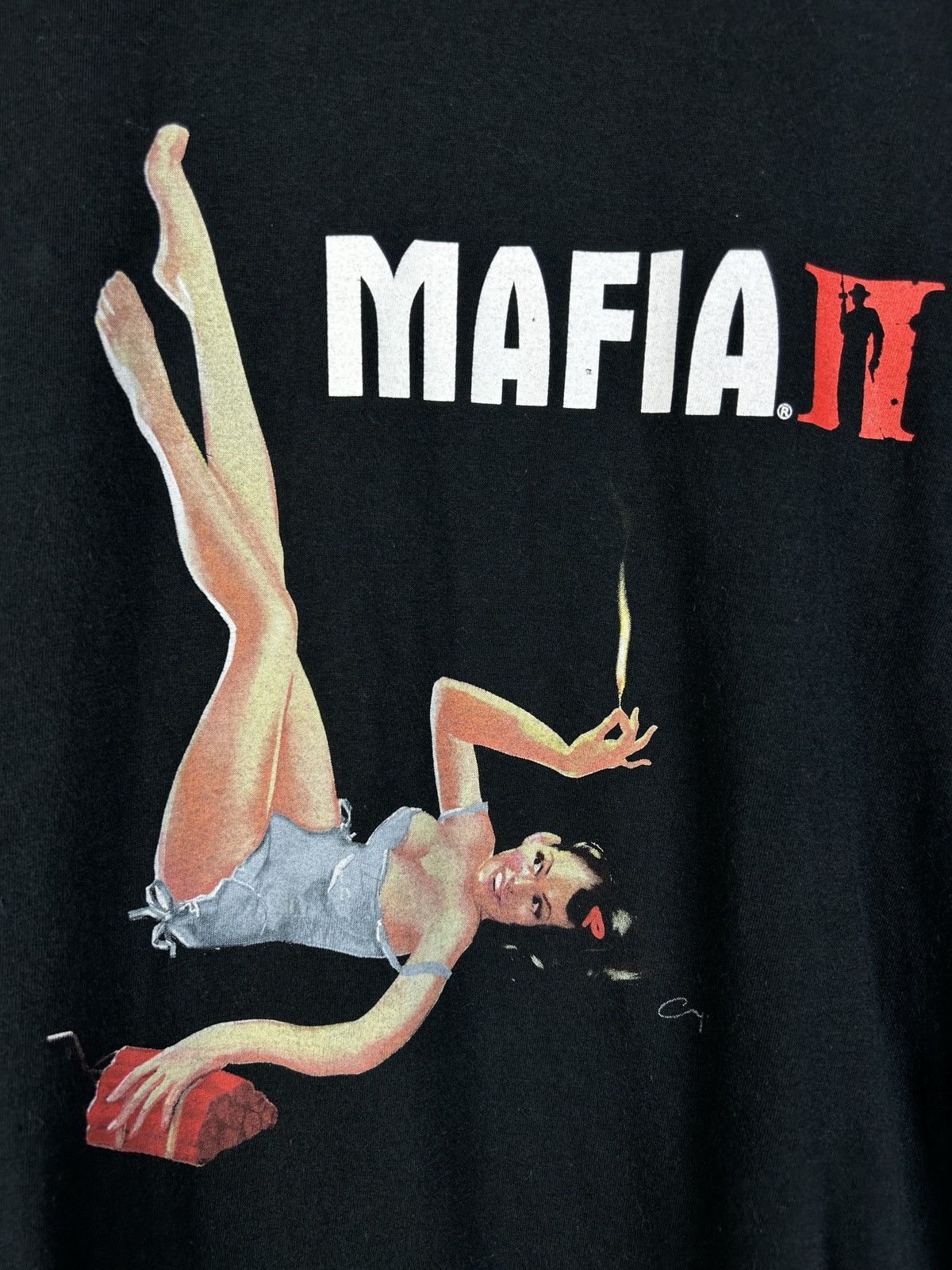 Vintage 00s Vintage Mafia 2 Game Promo 2007 T-Shirt 2K Black ~M Size US L / EU 52-54 / 3 - 2 Thumbnail