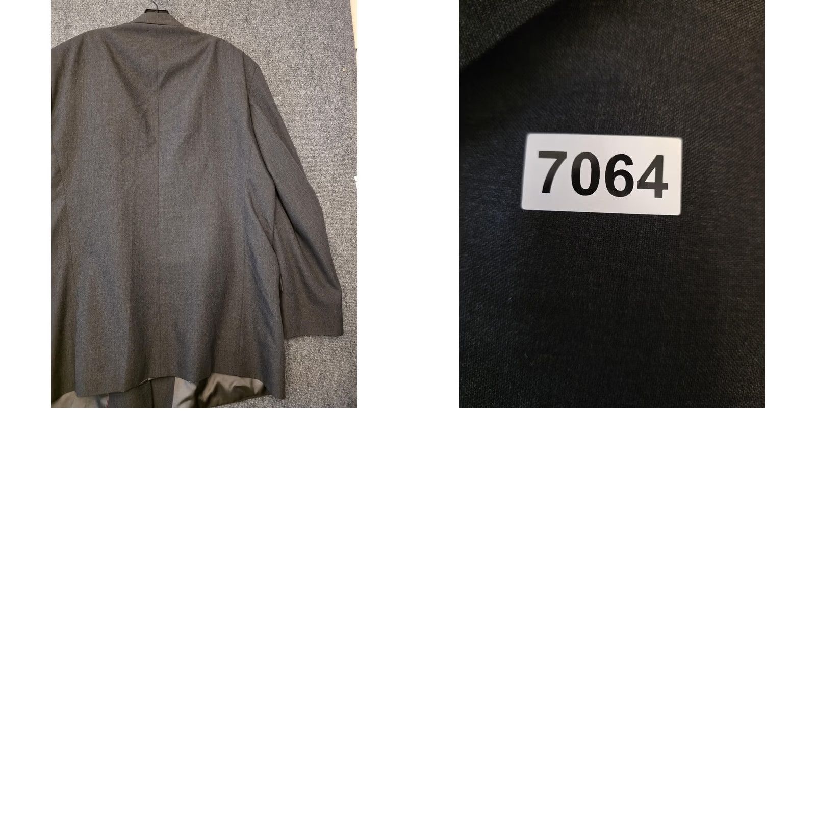 Stafford Stafford Suit Jacket Mens 48L Gray Poly Wool Double Breasted Formal Made USA Size 48R - 9 Thumbnail