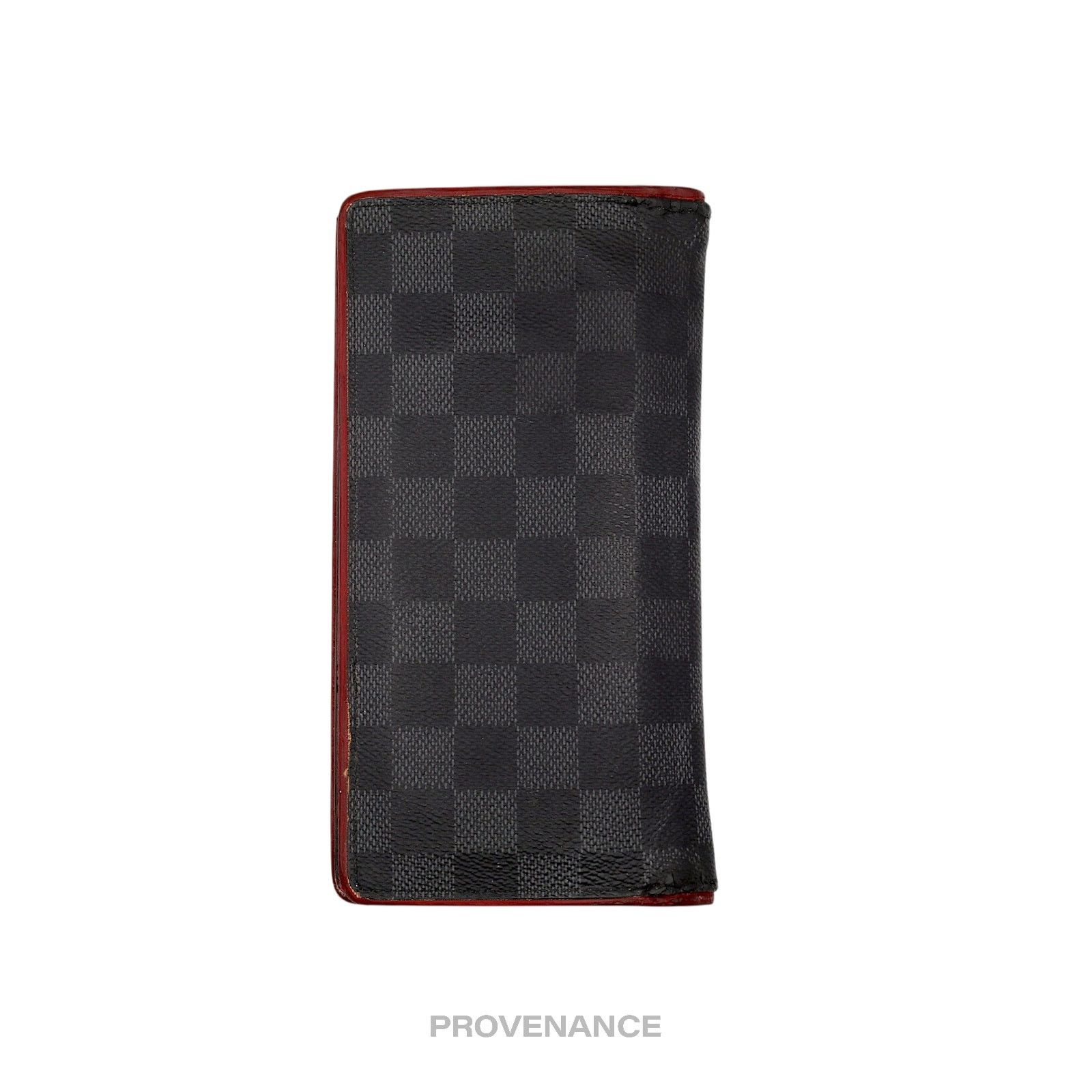 Louis Vuitton 🔴 Louis Vuitton Brazza Long Wallet - Damier Graphite Red Size ONE SIZE - 2 Thumbnail