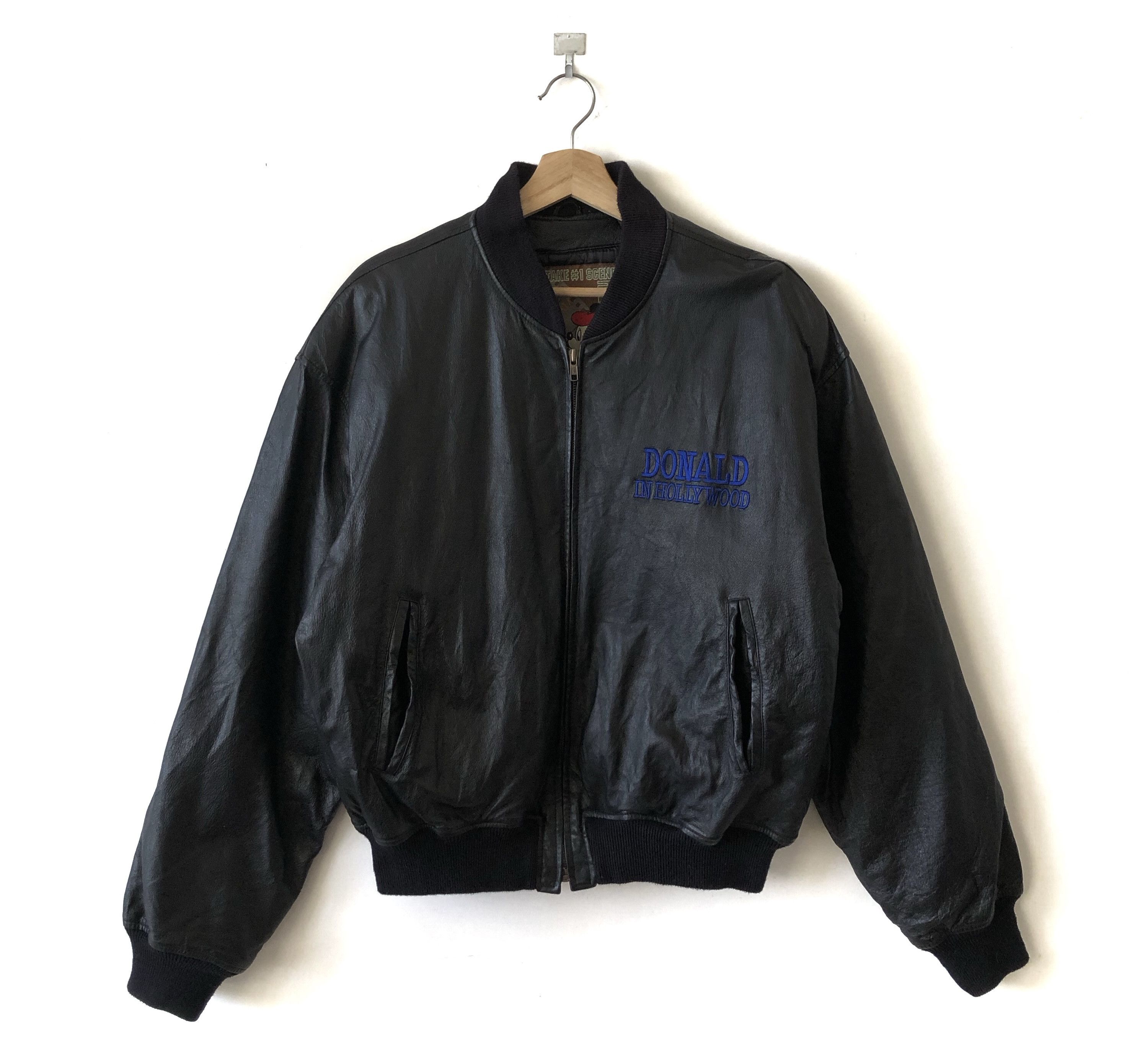 Disney RARE🔥VINTAGE 90’S WALT DISNEY PIG SKIN BOMBER JACKET Size US L / EU 52-54 / 3 - 2 Thumbnail