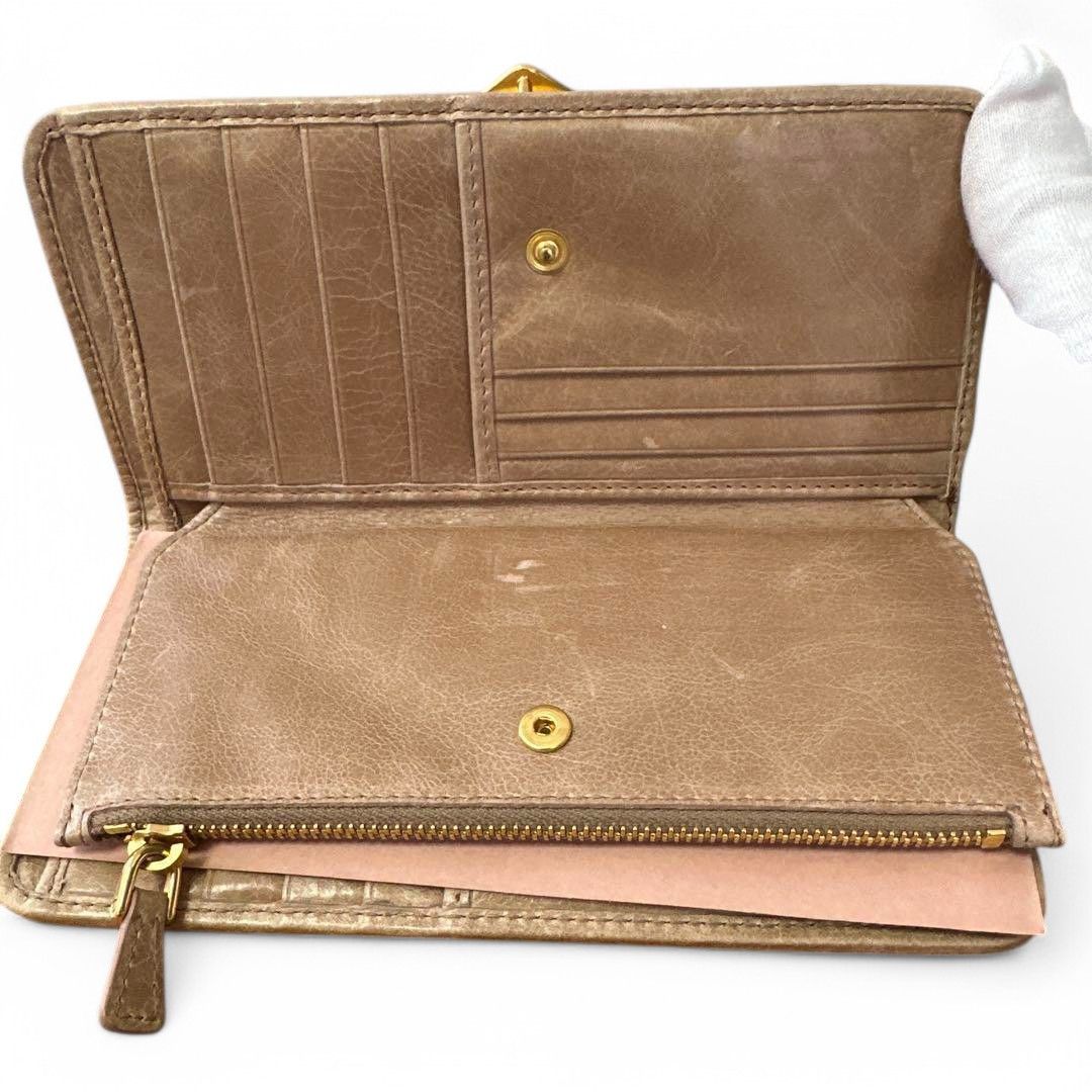 Miu Miu Miu Miu - Gray Matelasse Purse Pouch Wallet Trifold Size ONE SIZE - 3 Thumbnail