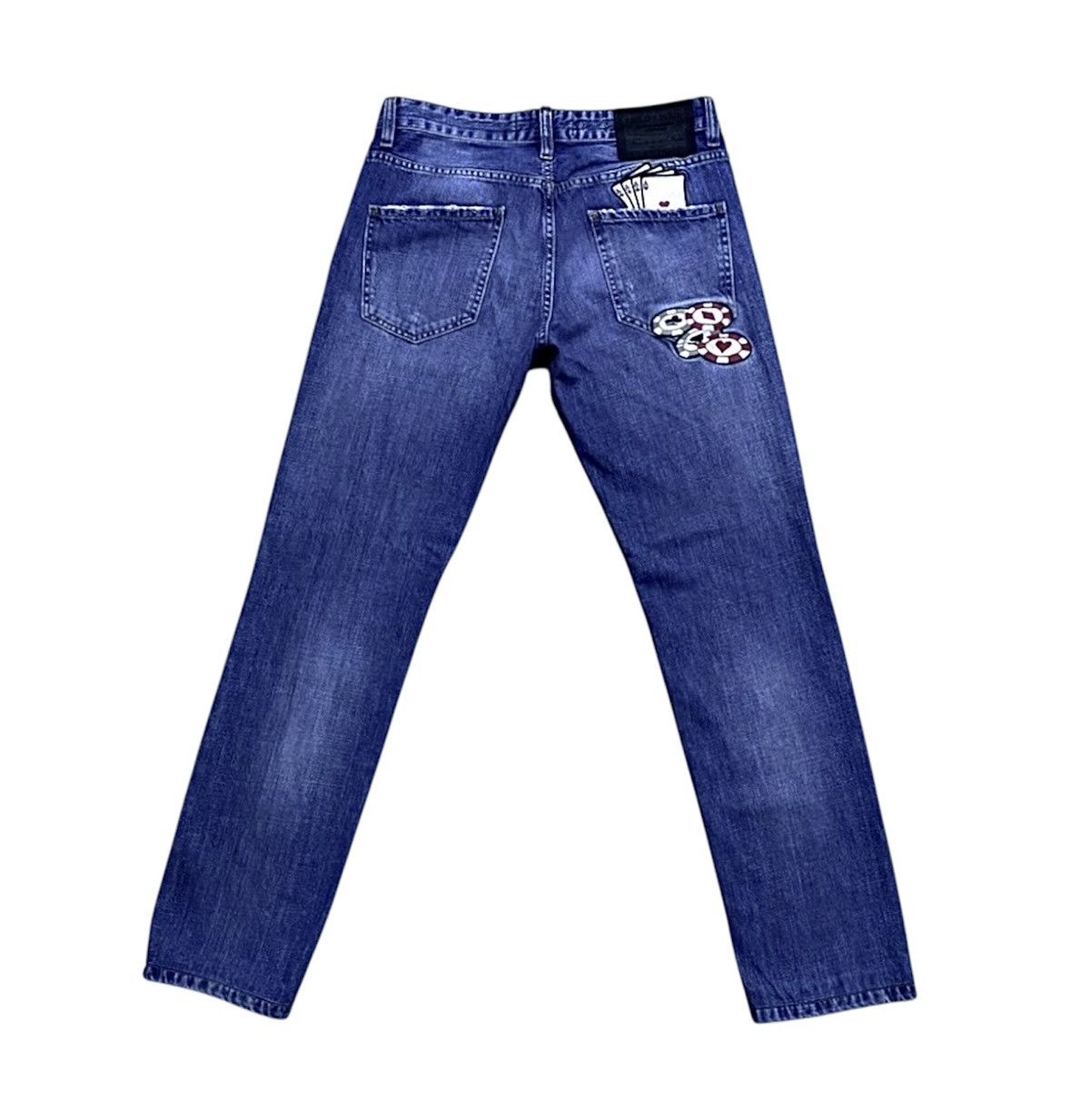 Philipp Plein Rare Philipp Plein Casino Washed Distressed Embroidered Logo Size US 31 - 1 Thumbnail