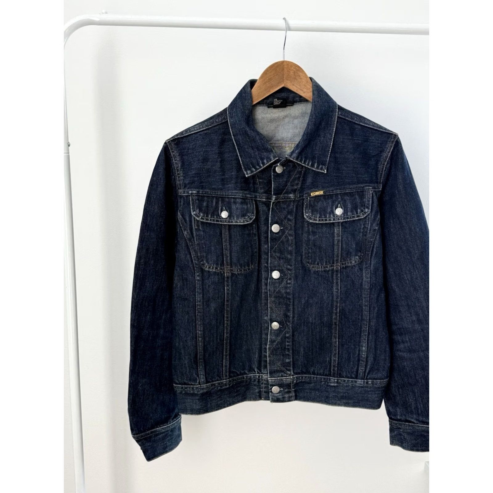 Diesel Vintage Diesel Denim Jacket Women’s Size S Dark Wash Trucker Classic Button Up Size S / US 4 / IT 40 - 3 Thumbnail