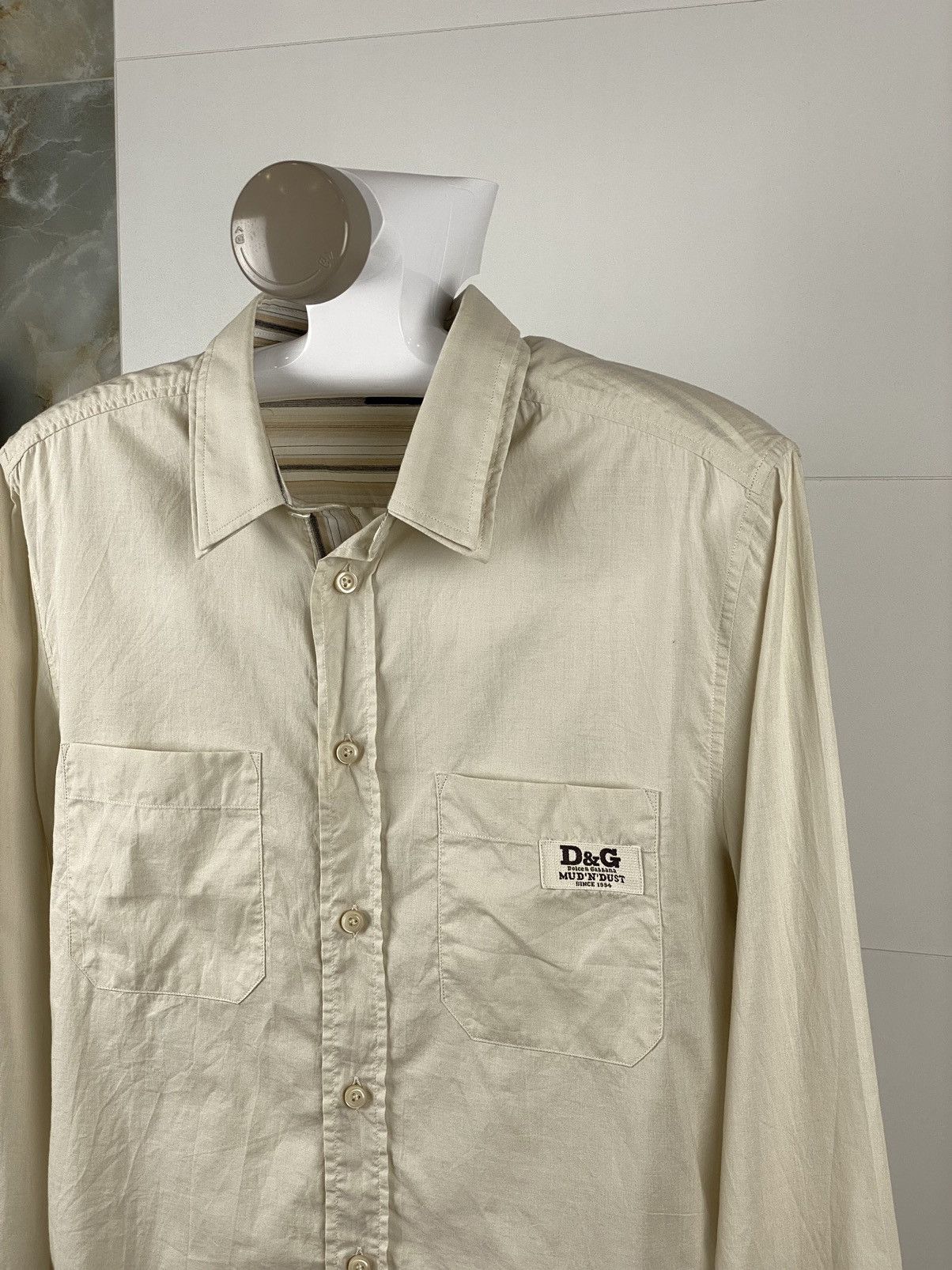 Dolce & Gabbana × Vintage Dolce & Gabbana shirt double collar logo D&G size 50 Size US M / EU 48-50 / 2 - 3 Thumbnail
