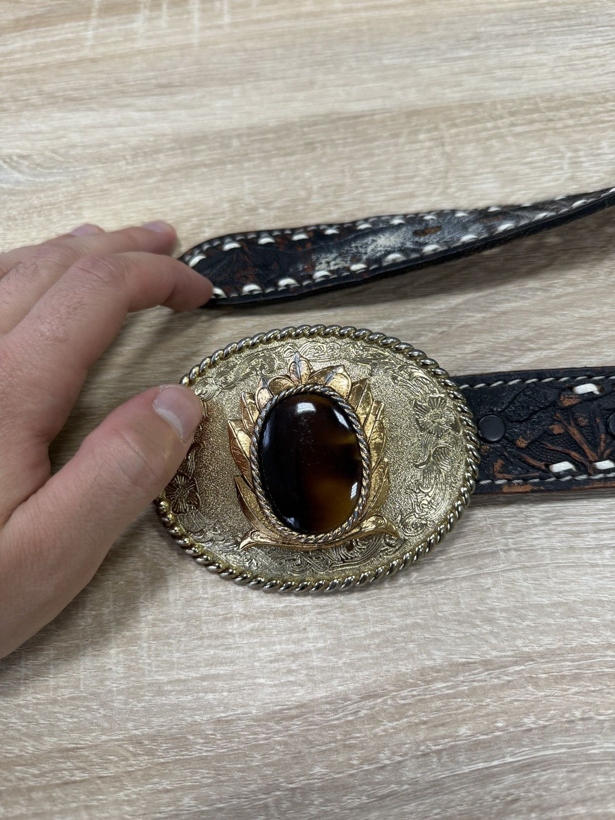 Cowboy Equipment 🇺🇸 Vintage 1978 Cowboy Raintree Belt Western BB Simon Style Size ONE SIZE - 16 Thumbnail
