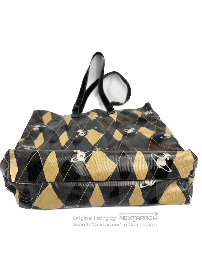 Vivienne Westwood Vivienne Westwood size os Diamond Plaid Pattern Tote Bag Si Size ONE SIZE - 4 Thumbnail