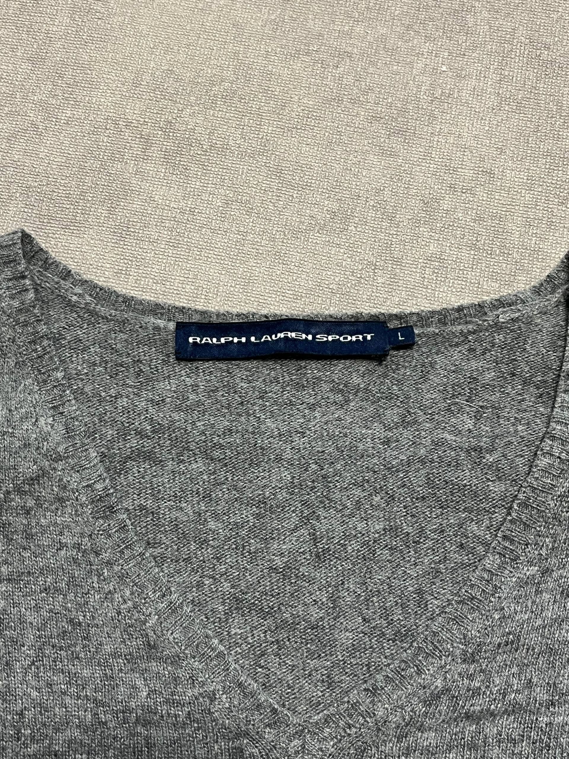 Polo Ralph Lauren Polo Ralph Lauren V - Neck Cable Knit Wool Sweater Women`s Size L / US 10 / IT 46 - 11 Thumbnail