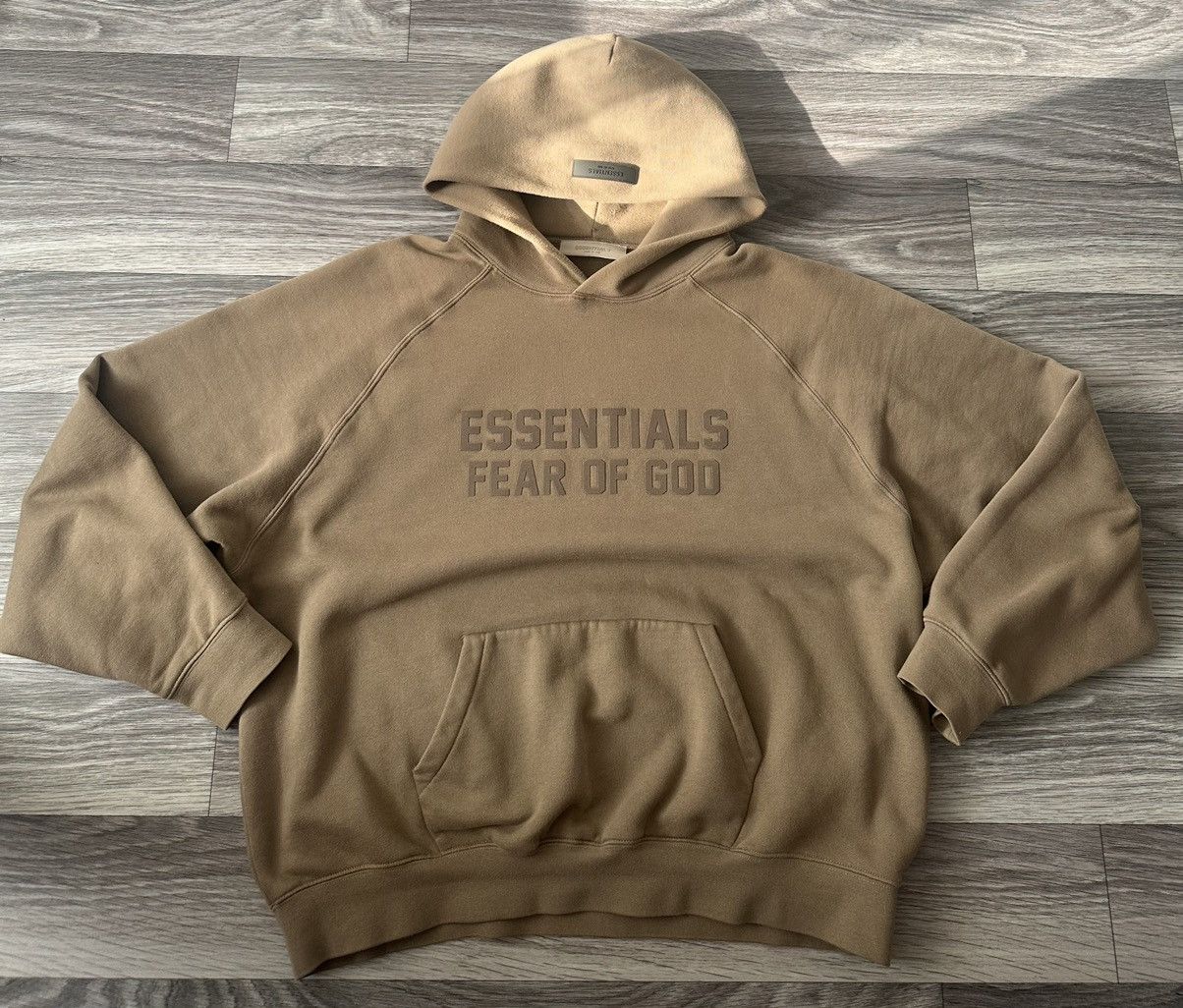 Fear of God Essentials Fear Of God Brown Big logo hoodie hype drip Size US L / EU 52-54 / 3 - 1 Thumbnail