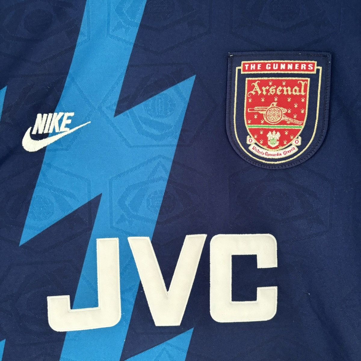 Nike × Vintage 1995 1996 Arsenal London Nike Vintage Away Kit Soccer Jersey Size US XL / EU 56 / 4 - 4 Thumbnail