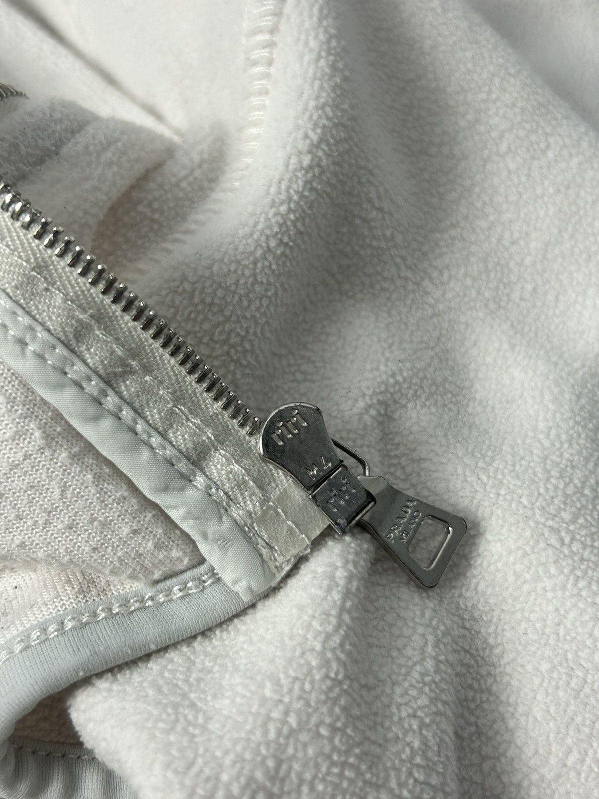 Prada Prada Sport White Fleece Zip Hoodie Size M Size M / US 6-8 / IT 42-44 - 8 Thumbnail
