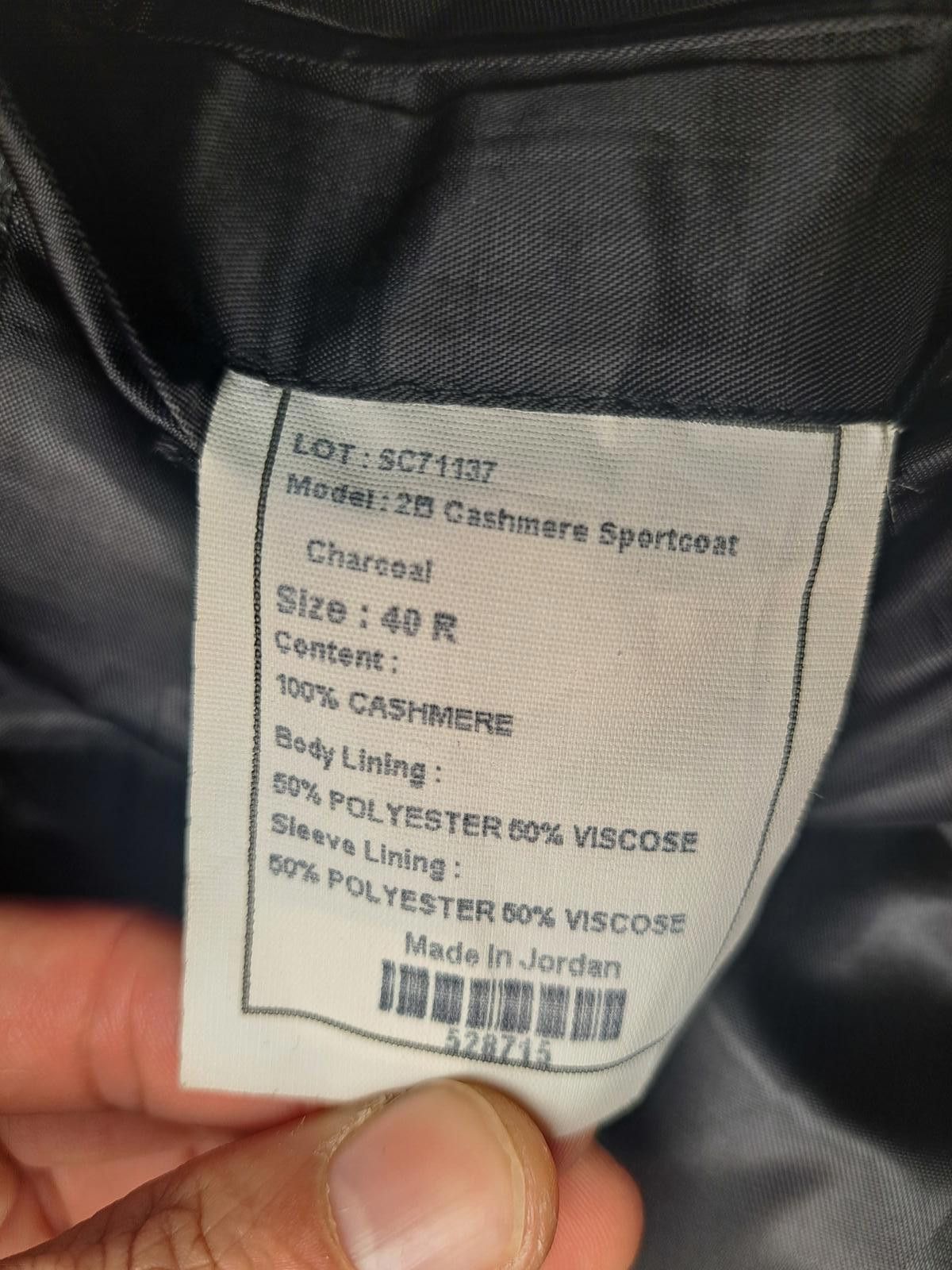Jos. A. Bank Jos A Bank Sport Coat Mens 40R Charcoal Gray 100% Cashmere Size 40R - 4 Thumbnail