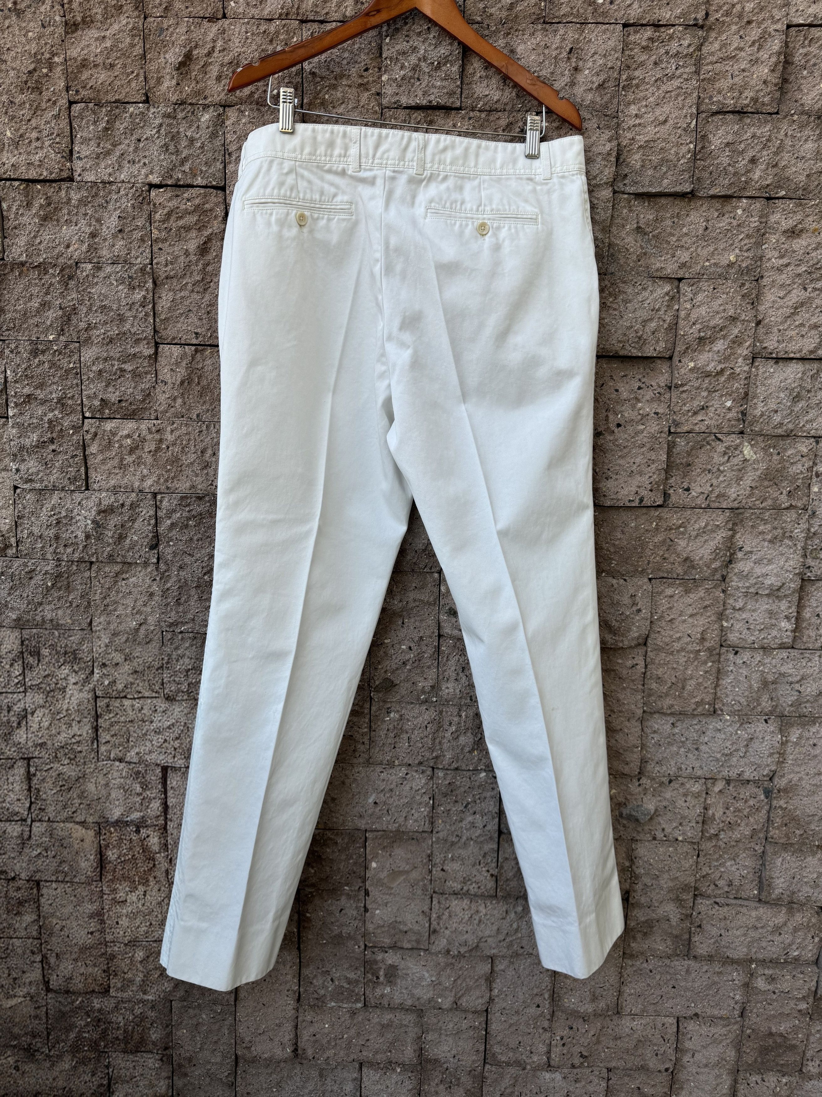 Tom Ford Tom Ford White Cotton Pants Size US 38 / EU 54 - 2 Thumbnail