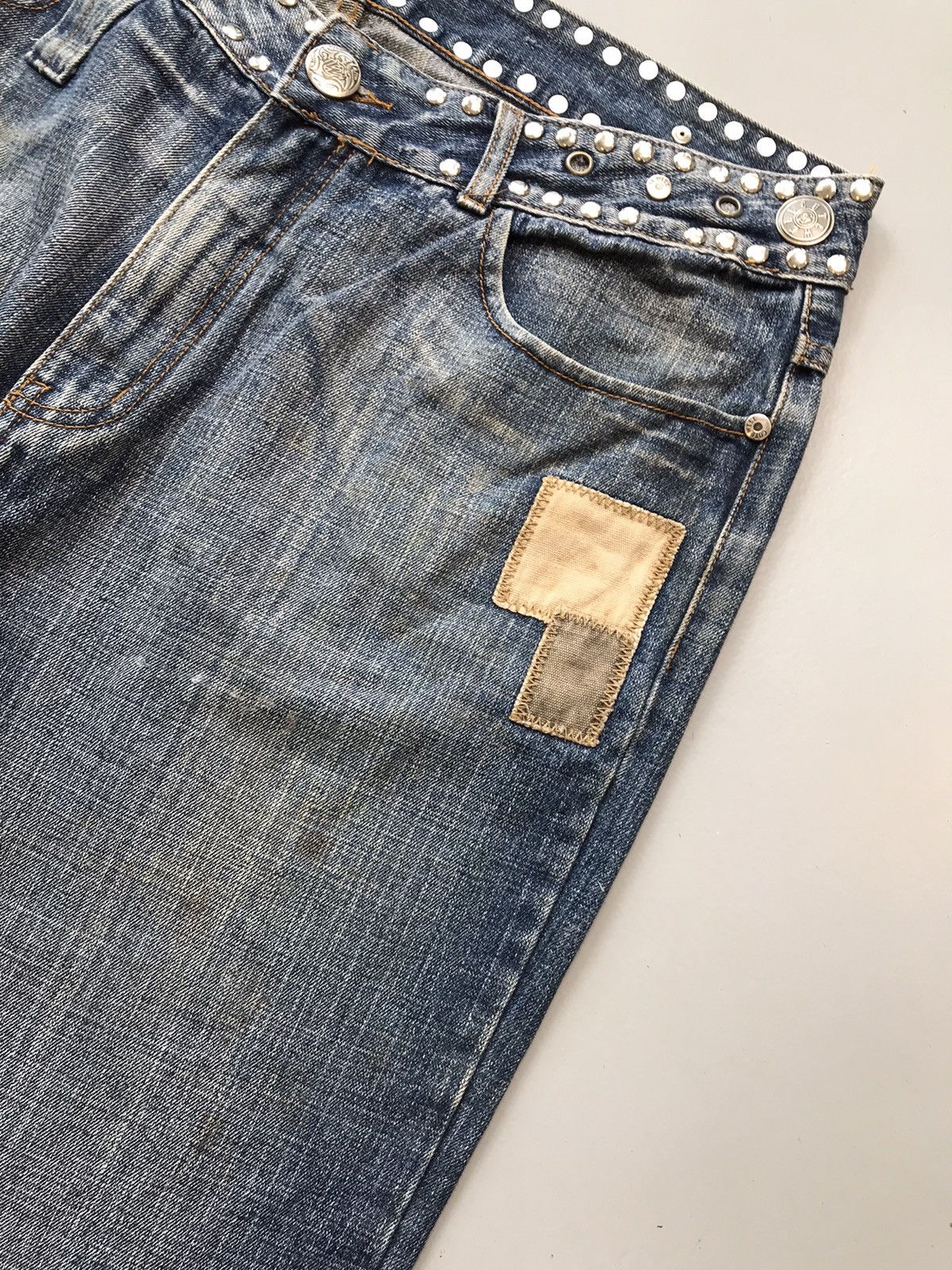 Vintage Rare vintage crazy studds waist belt baggy fit denim Size US 38 / EU 54 - 5 Thumbnail