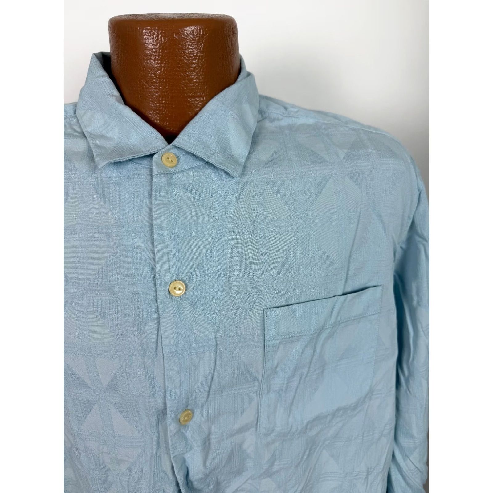 Tommy Bahama Tommy Bahama Shirt Men L Silk Cotton Jacquard Check Beach Resort Long Sleeve Size US L / EU 52-54 / 3 - 3 Thumbnail